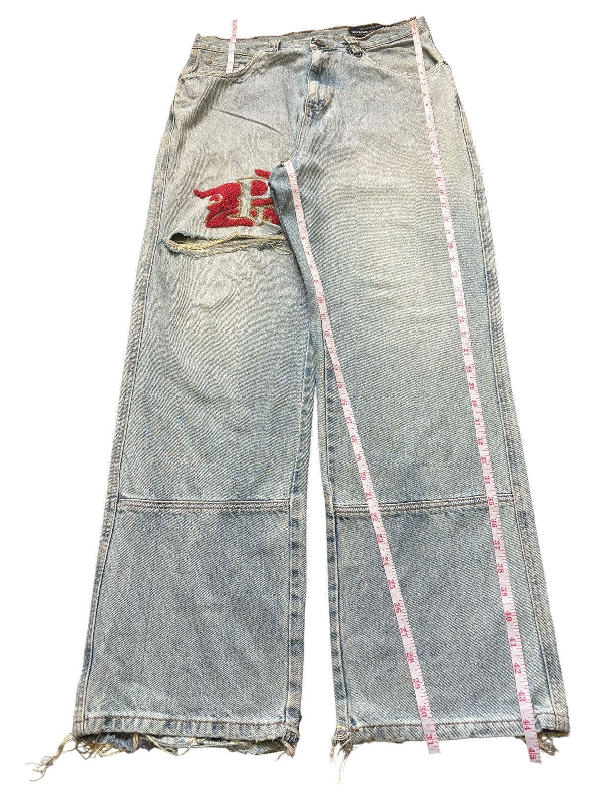 Phat Farm Vintage Phat Farm Embroidered Distress Baggy Jeans Size US 32 / EU 48 - 7 Thumbnail