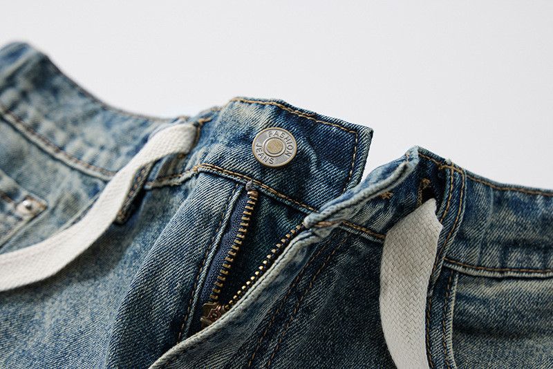 Japanese Brand Men's Classic American-Style Drawstring Denim Jeans Size US 32 / EU 48 - 4 Thumbnail