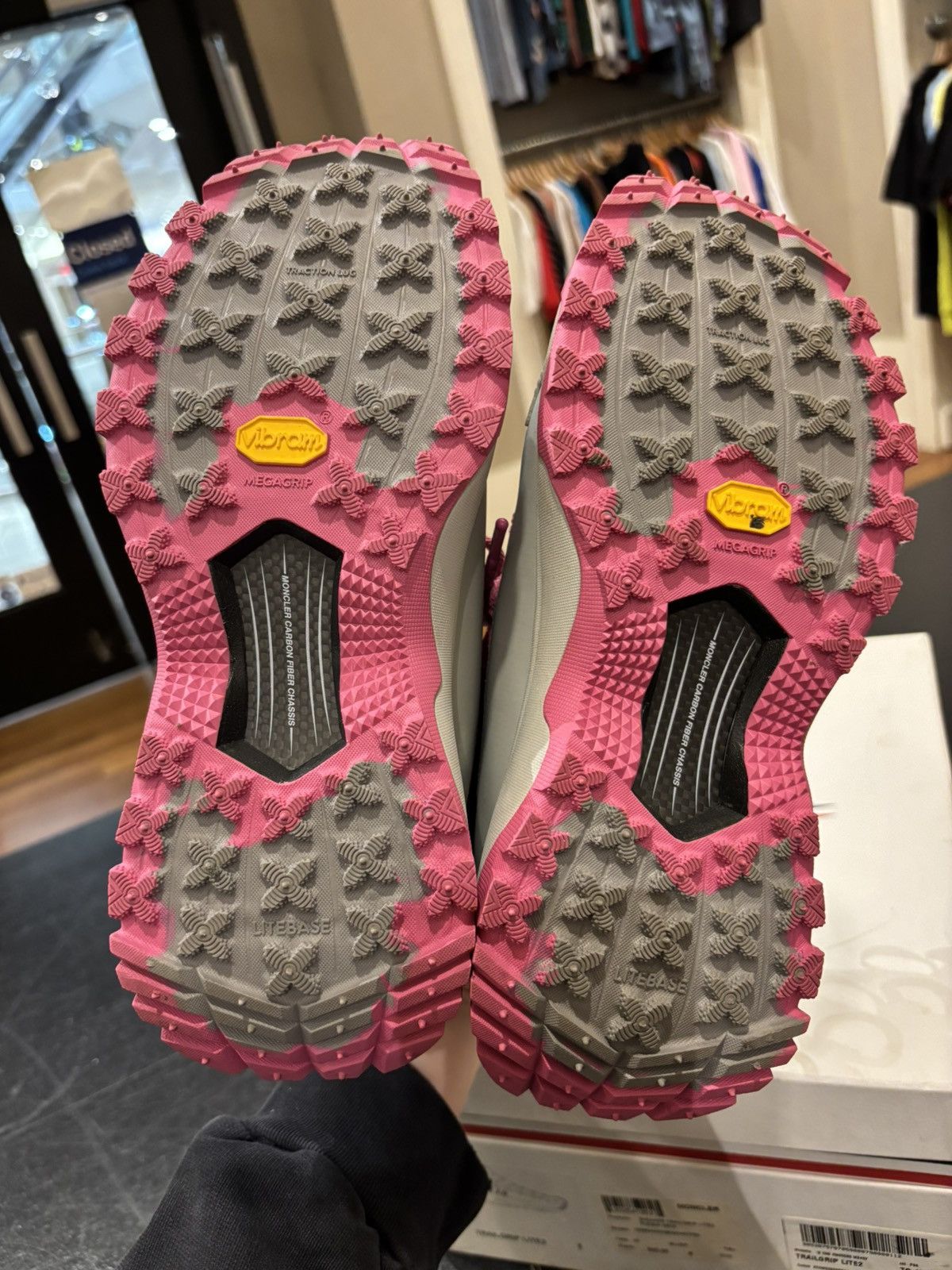 Moncler Moncler Trailgrip Lite 2 Grey/Pink Size US 10 / IT 40 - 8 Thumbnail