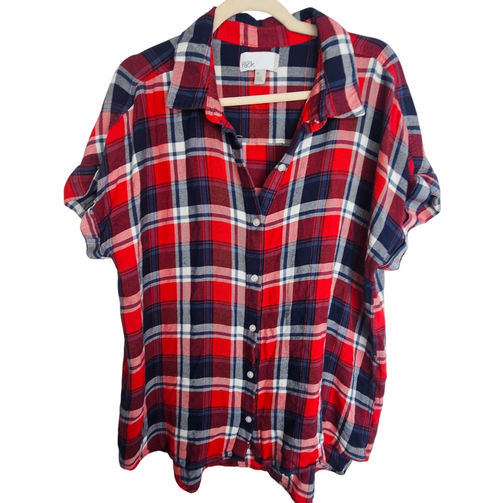 Nordstrom Nordstrom Rack Womens Plaid Button Shirt XL Western Grunge Size XL / US 12-14 / IT 48-50 - 1 Thumbnail