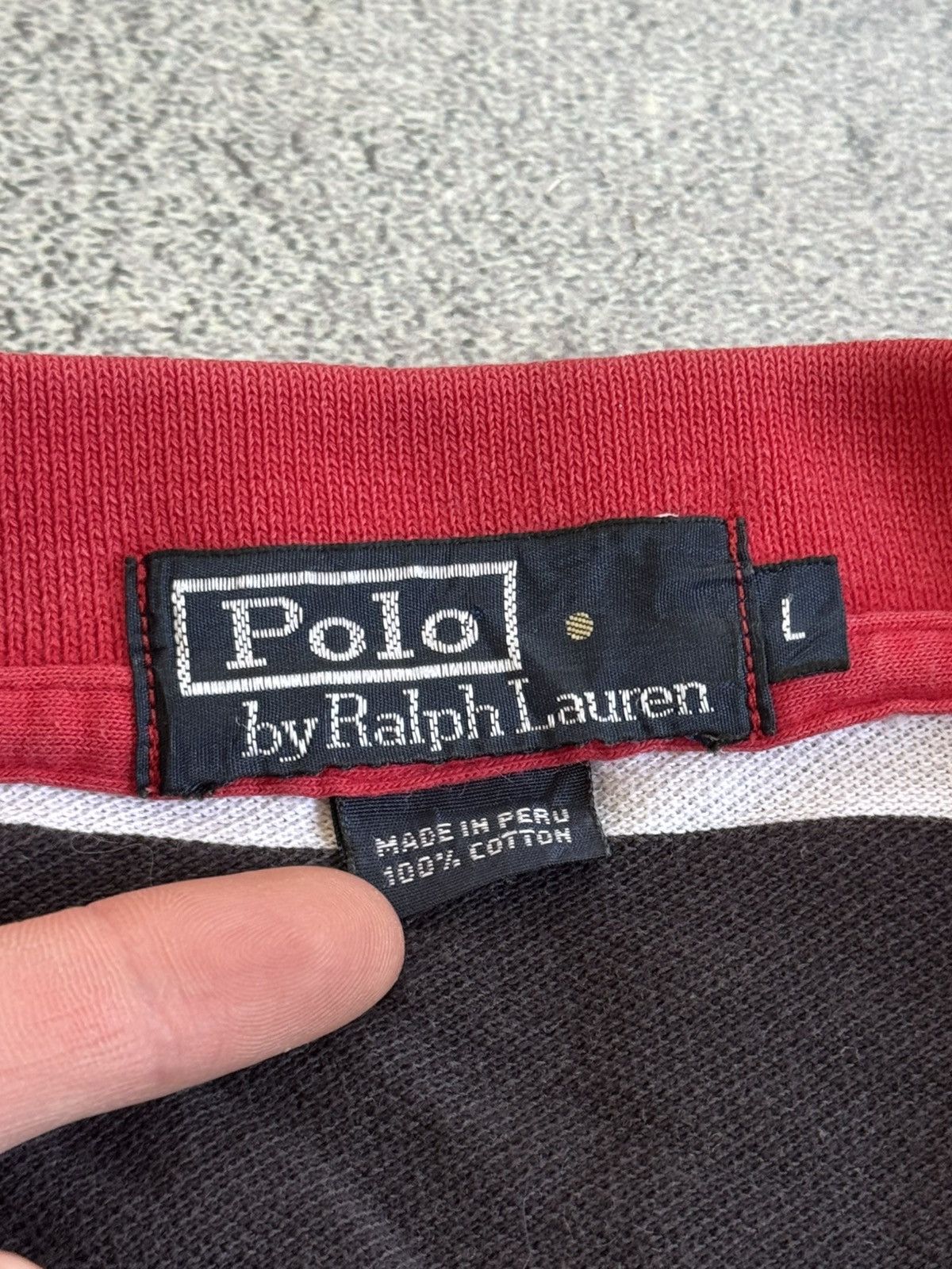 Polo Ralph Lauren × Vintage Polo Ralph Lauren L striped rugby polo long sleeve tee shirt Size US L / EU 52-54 / 3 - 9 Thumbnail