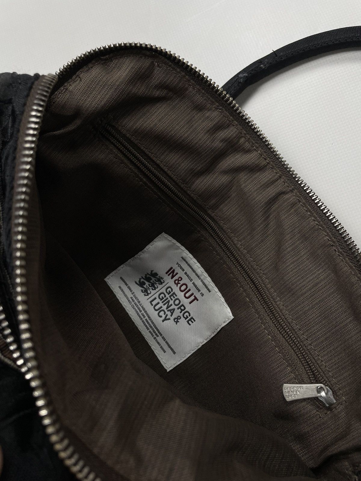 Japanese Brand George Gina & Lucy In & Out Vintage Black Carabiner Bag GGL Size ONE SIZE - 11 Thumbnail