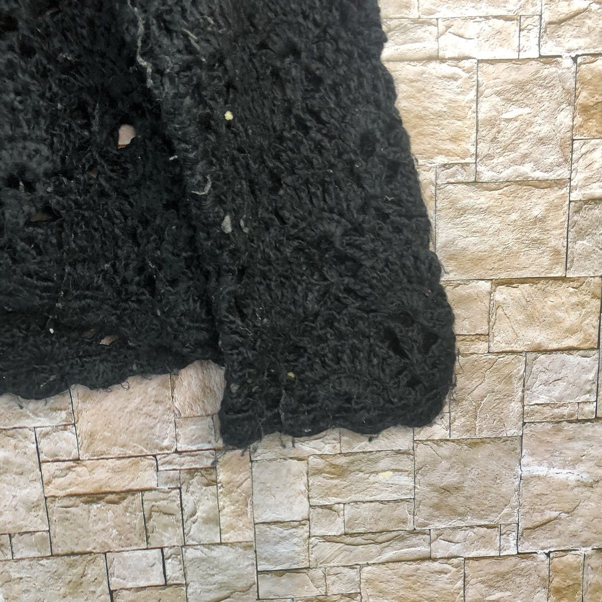 Handmade × Homespun Knitwear × Japanese Brand DL Pual CeCin Raciqn crochet meshnet Cardigan Knitwear #A201 Size M / US 6-8 / IT 42-44 - 8 Thumbnail