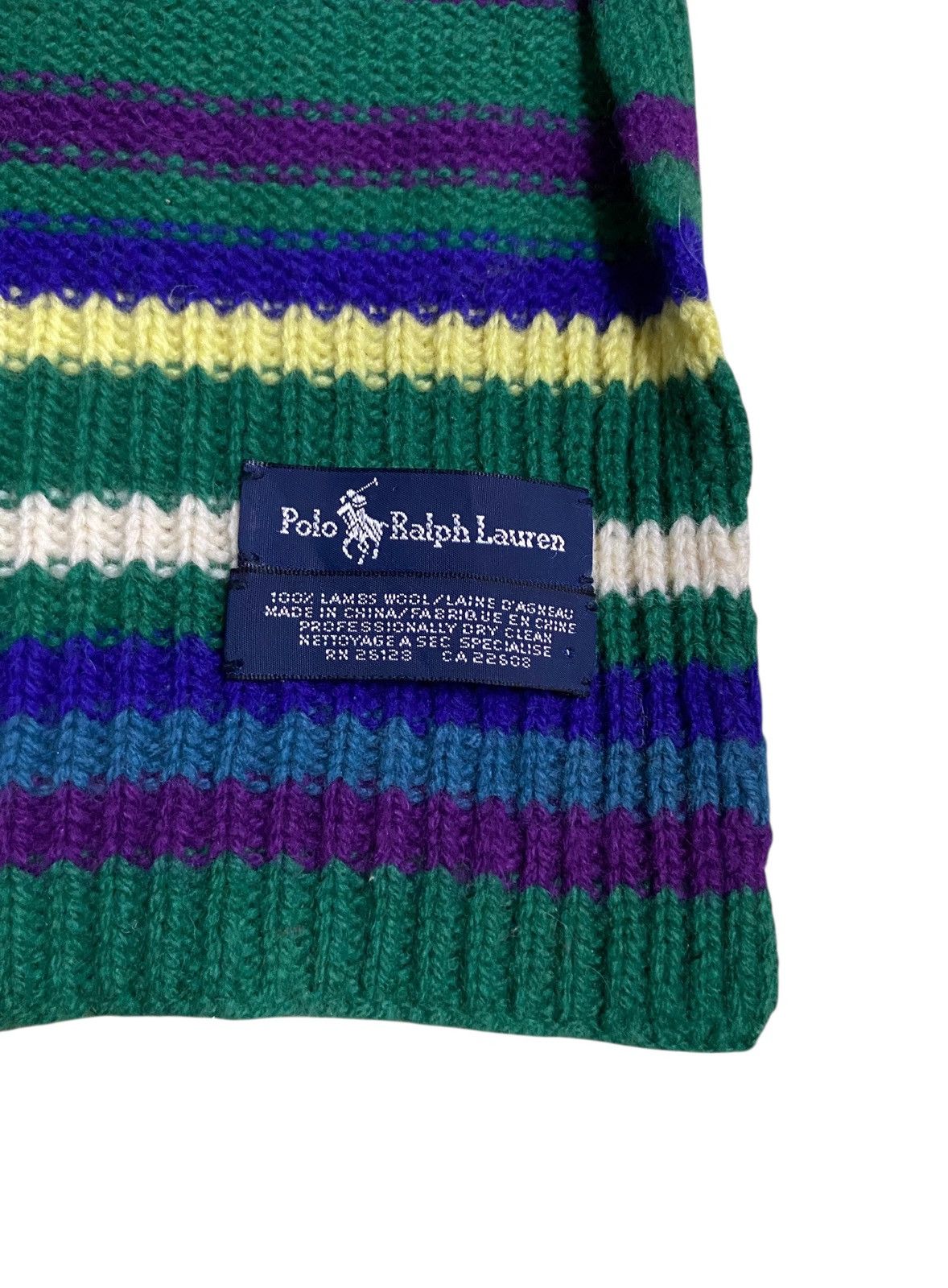 Polo Ralph Lauren Very Rare Vintage Polo Ralph Lauren Lambs Wool Scarf 1990s Size ONE SIZE - 4 Thumbnail