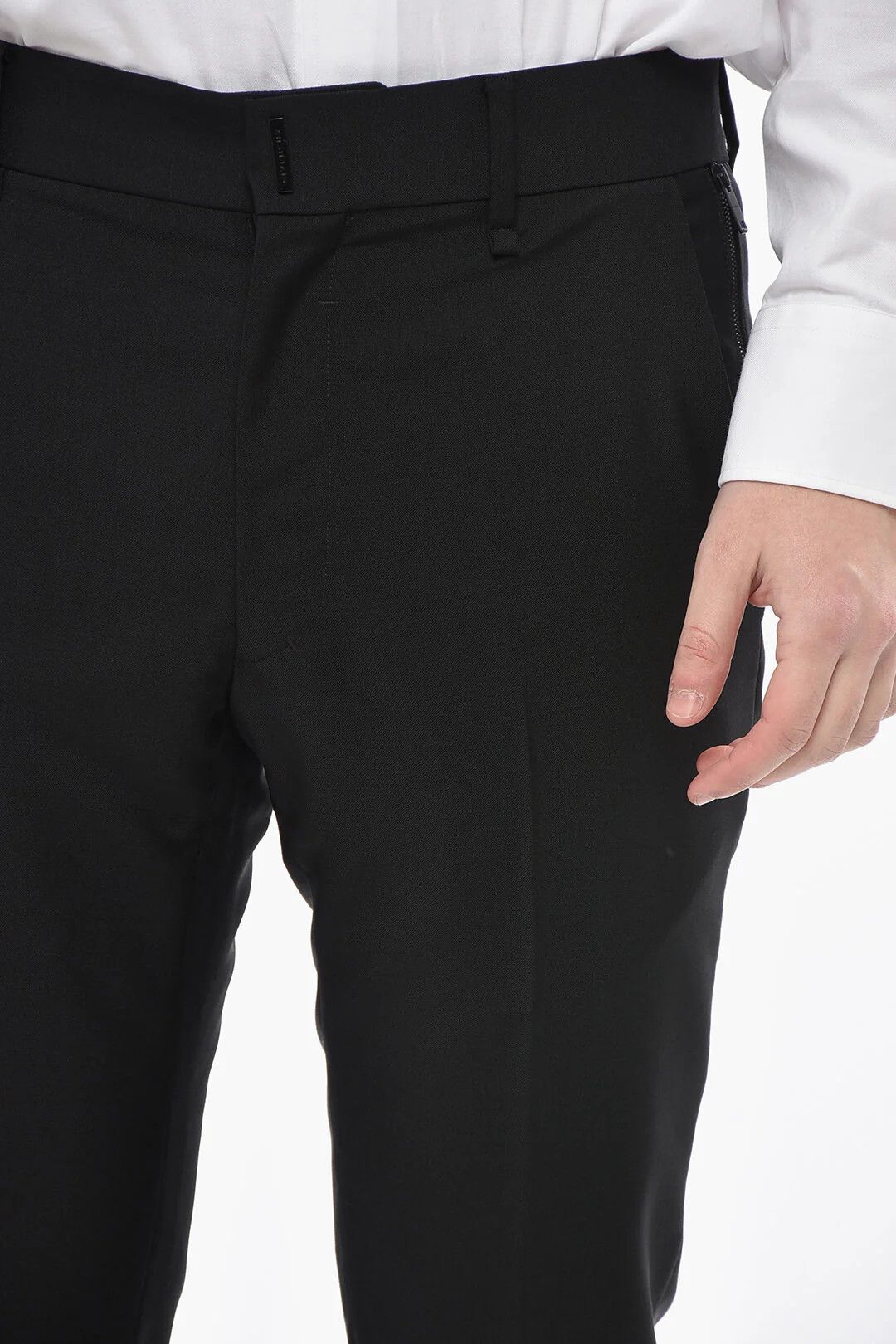 Givenchy og1mm0326 Mohair-Blend Pant in Black Size US 30 / EU 46 - 3 Thumbnail
