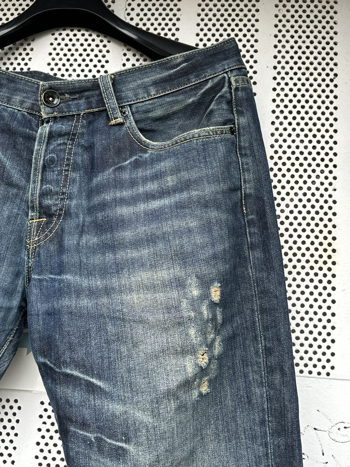 Ed Hardy × Japanese Brand × Vintage Vintage Ed Hardy Faded Denim Jeans Size 33/34 Size US 33 - 4 Thumbnail