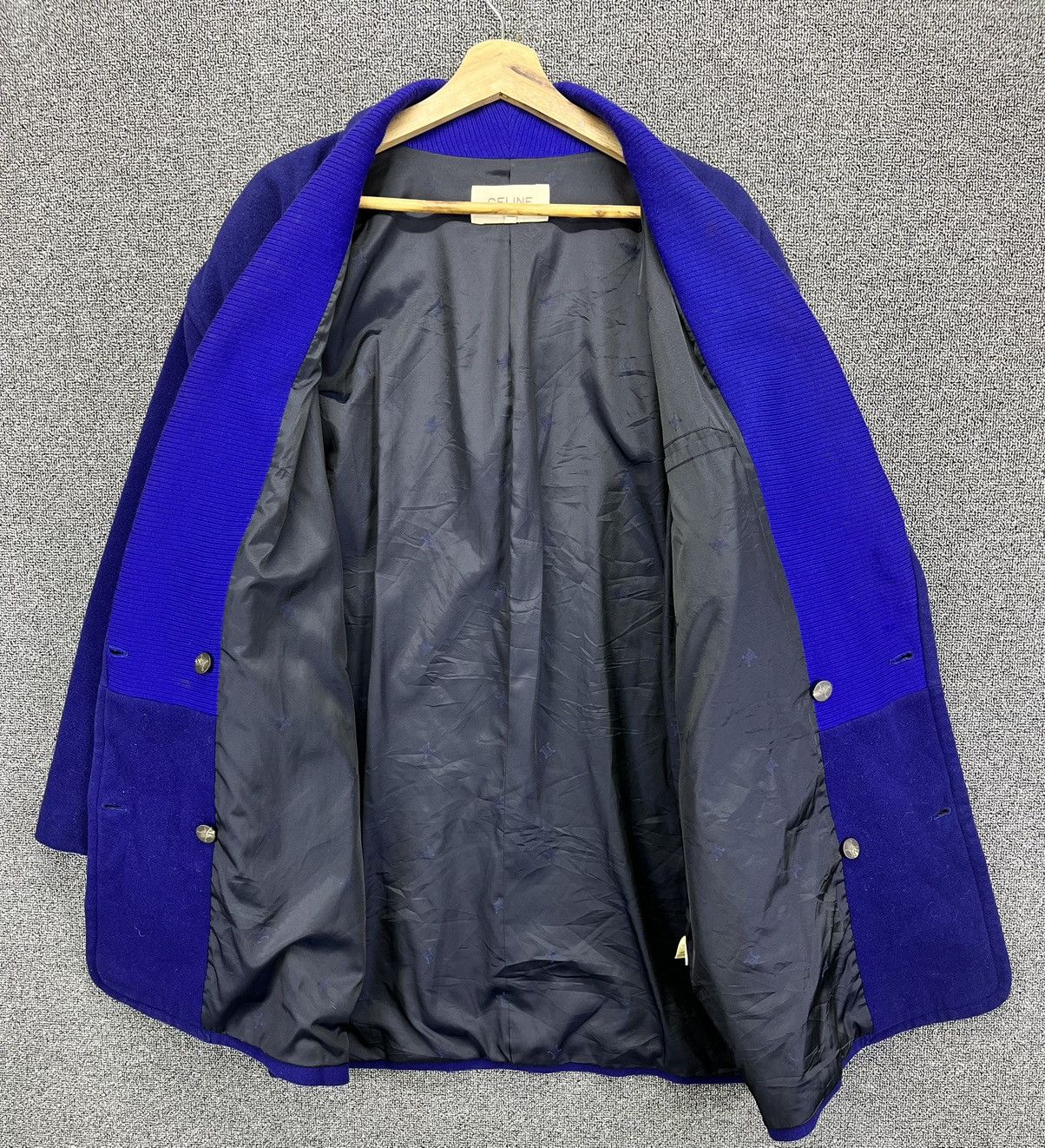 Celine Vintage 90s Celine Double Breasted Wool Jacket Size US L / EU 52-54 / 3 - 6 Thumbnail