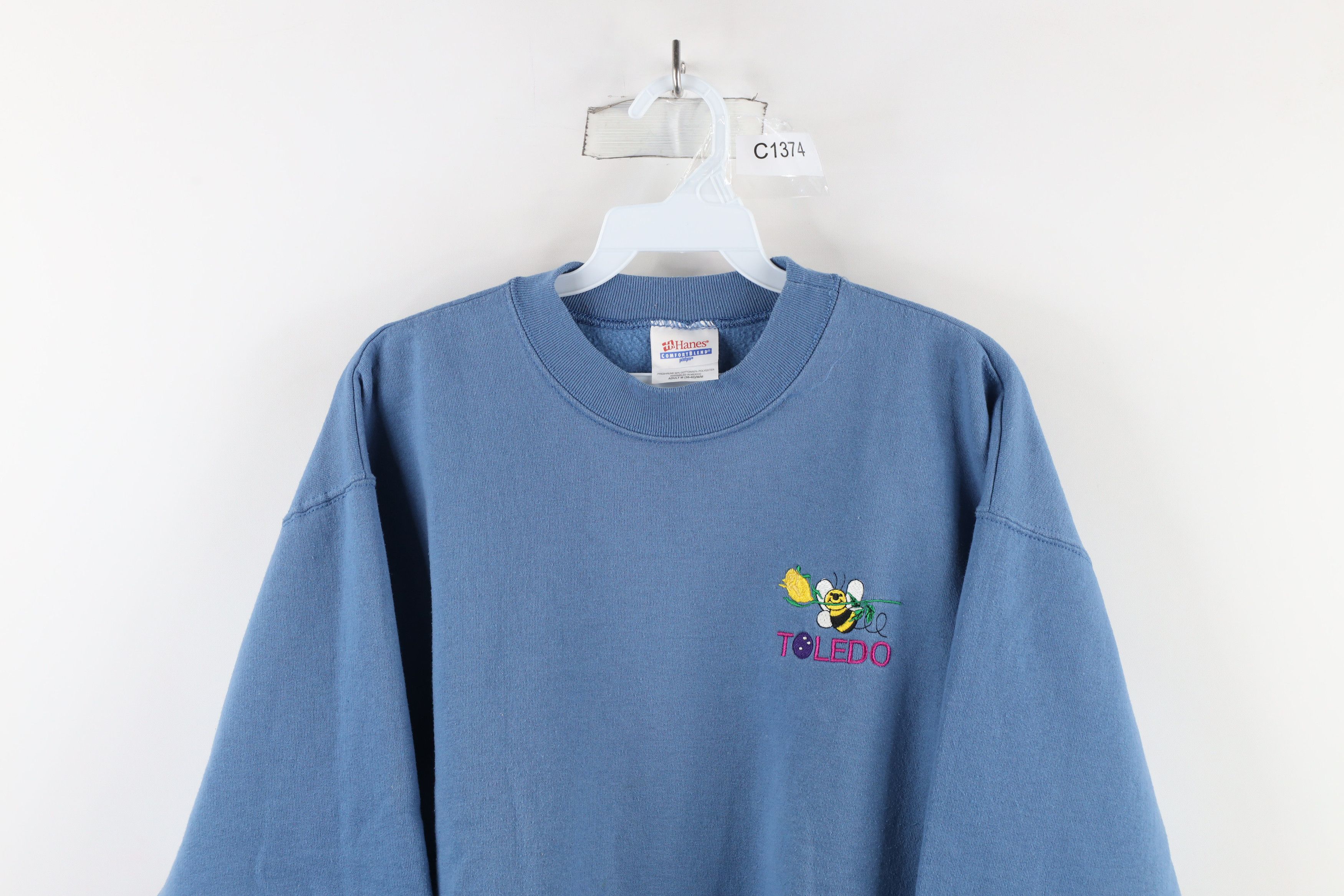 Vintage Vintage 90s Streetwear Out Toledo Bee Flower Sweatshirt Size M / US 6-8 / IT 42-44 - 2 Thumbnail