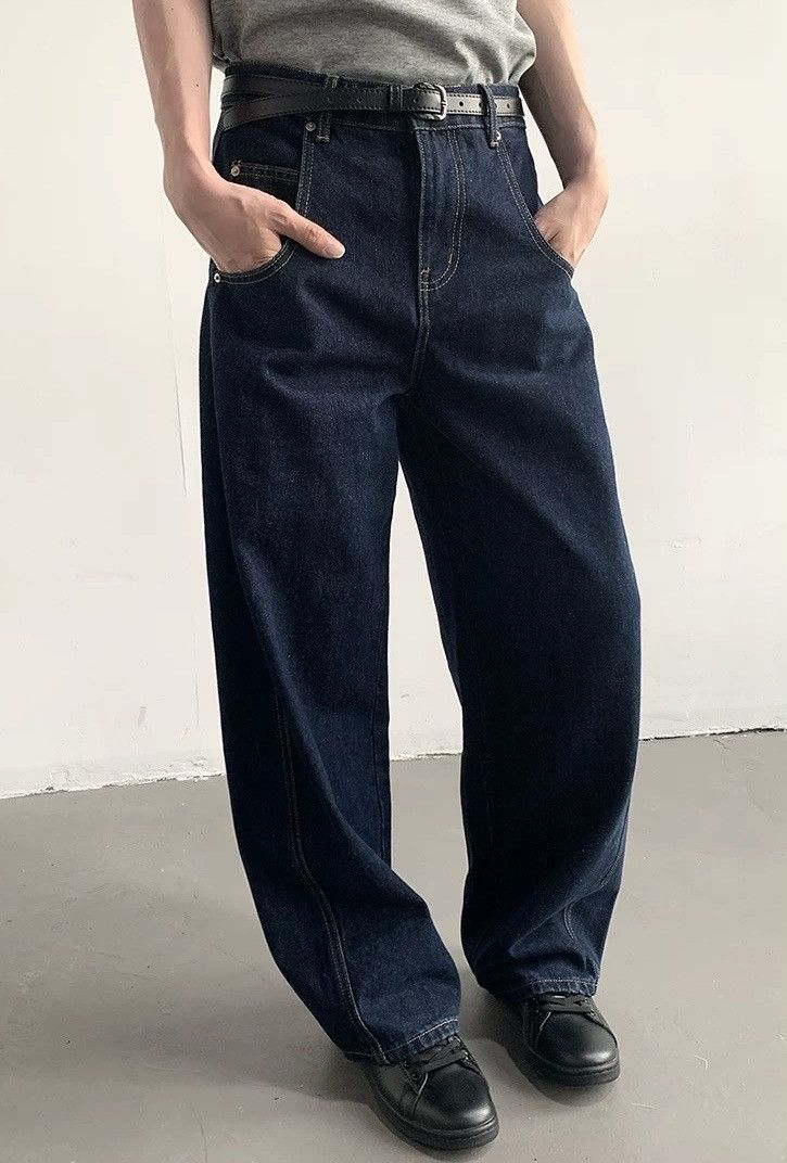 Outdoor retro cleanfit 3d cut denim jeans