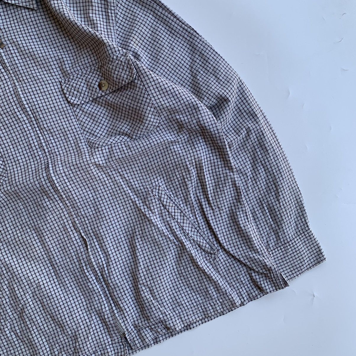Flannel × Vintage Tartan work jacket zip flannel shirt by Harver & Sharay Size US L / EU 52-54 / 3 - 2 Thumbnail
