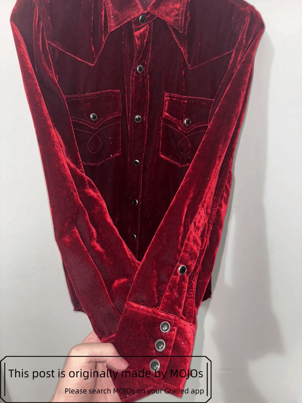 Saint Laurent Paris Saint Laurent Paris 16AW Velvet Western Shirt mojos1718 Size US S / EU 44-46 / 1 - 4 Thumbnail