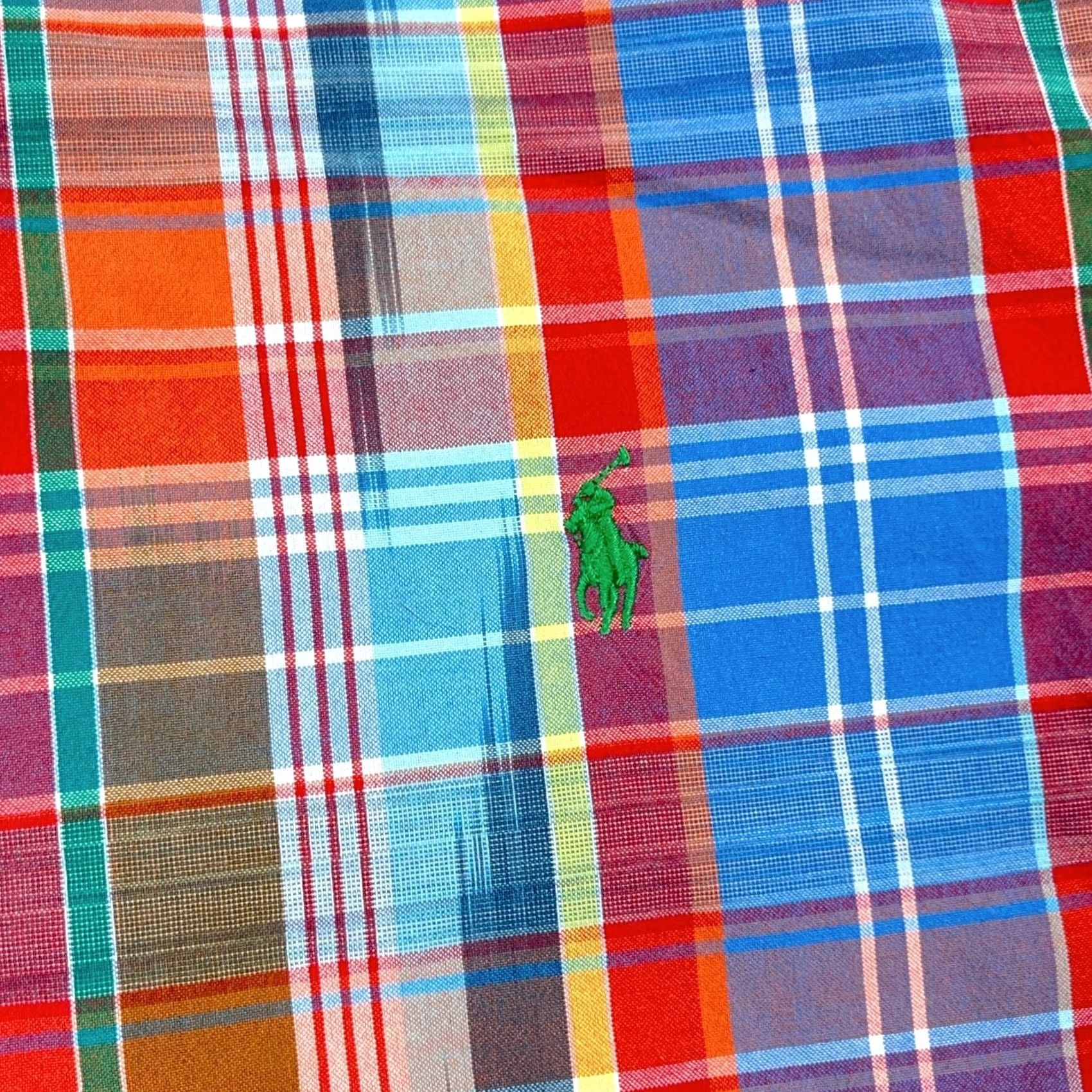 Polo Ralph Lauren VINTAGE Polo Ralph Lauren Shirt Men XL Red Blue Button Up Southwestern Aztec Madras Size US XL / EU 56 / 4 - 4 Thumbnail