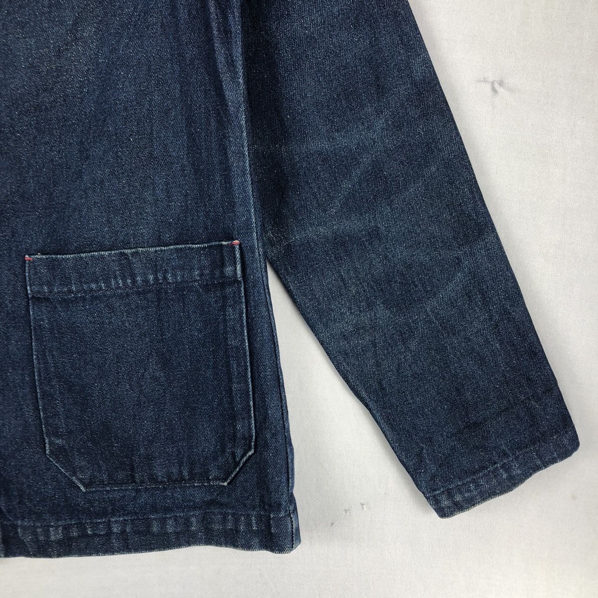 Japanese Brand Vintage 90's Denim Chore Jacket Workwear by Laseduire 405 Size US S / EU 44-46 / 1 - 3 Thumbnail