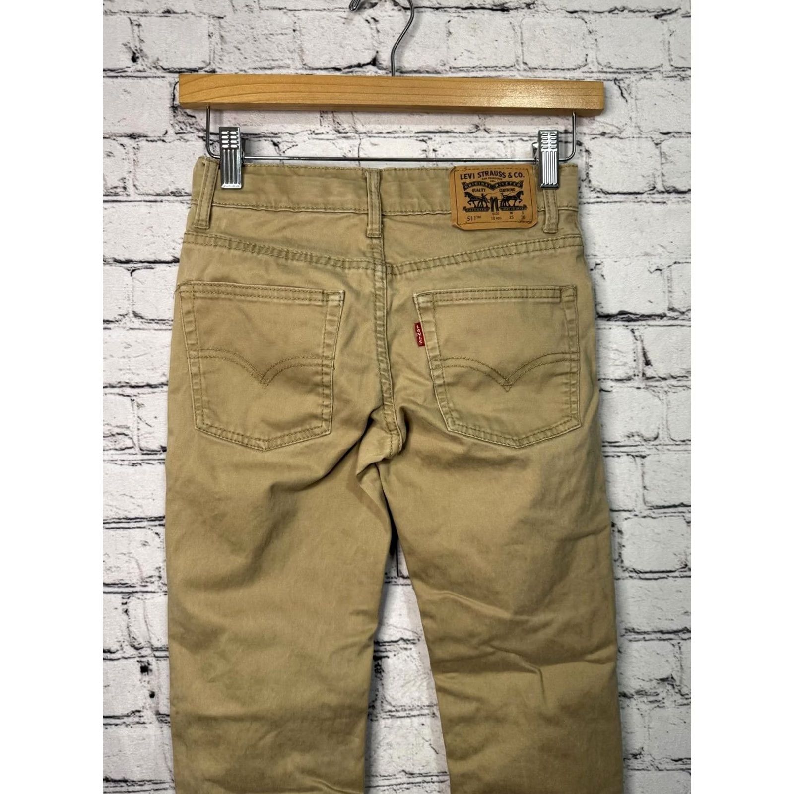 Levi's Levi's 511 Men’s Khaki Chino Pants Casual Straight Leg Size 25 Regular Beige Size US 26 / EU 42 - 8 Thumbnail