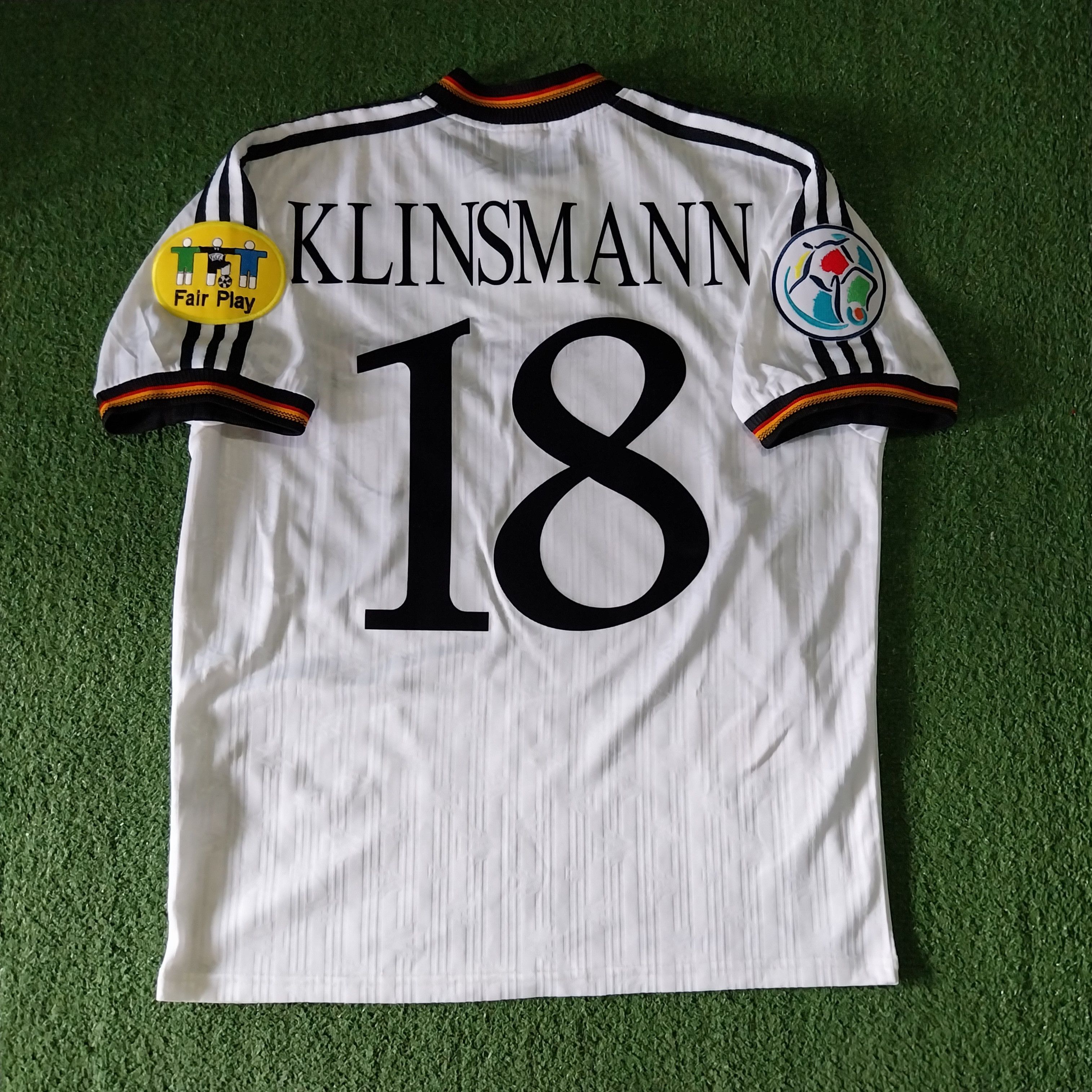 Adidas Germany euro 1996 jurgen klinsmann jersey football Size US M / EU 48-50 / 2 - 2 Thumbnail