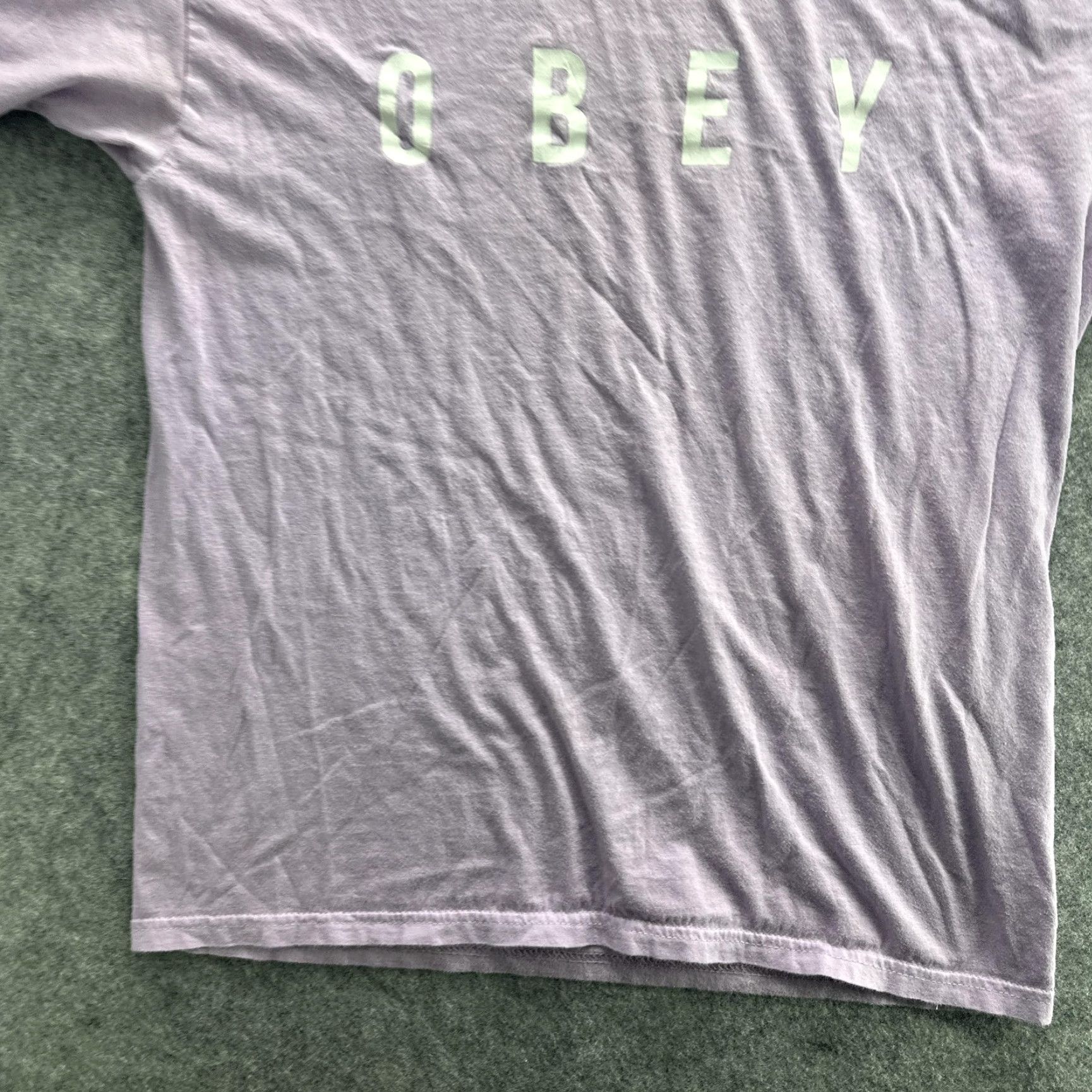 Obey Obey Shirt Mens Medium Purple Graphic Tee Short Sleeve Skatewear Streetwear Logo Size US M / EU 48-50 / 2 - 4 Thumbnail