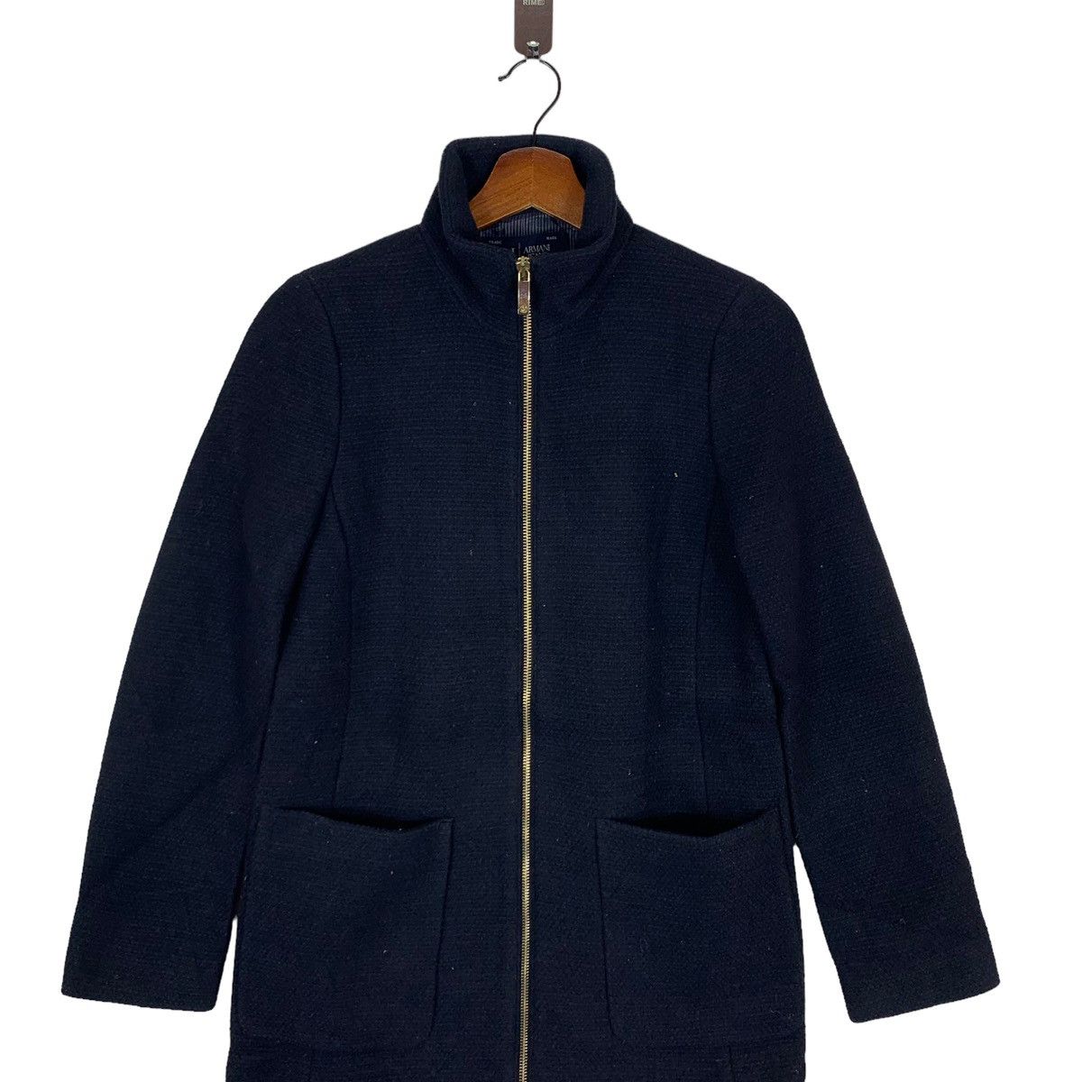 Armani × Armani Collezioni × Giorgio Armani VINTAGE ARMANI JEANS LONG COAT JACKET WOMEN Size XS / US 0-2 / IT 36-38 - 5 Thumbnail