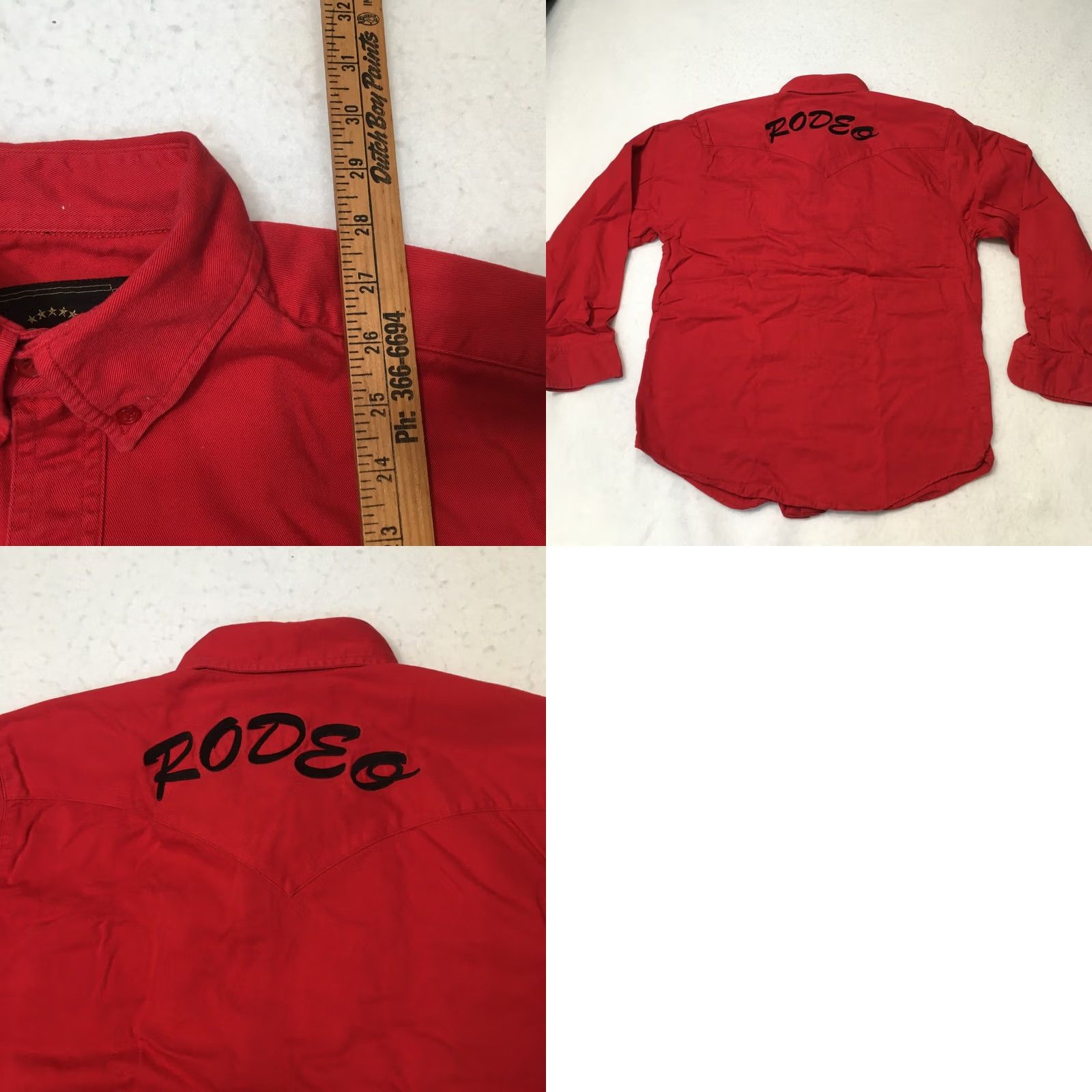 Spell El General Shirt red Embroidered Rodeo Western Cowboy Button-Up Long Sleeve Mens S Red Embroidered Western Rodeo Mens Shirt Size US S / EU 44-46 / 1 - 8 Thumbnail
