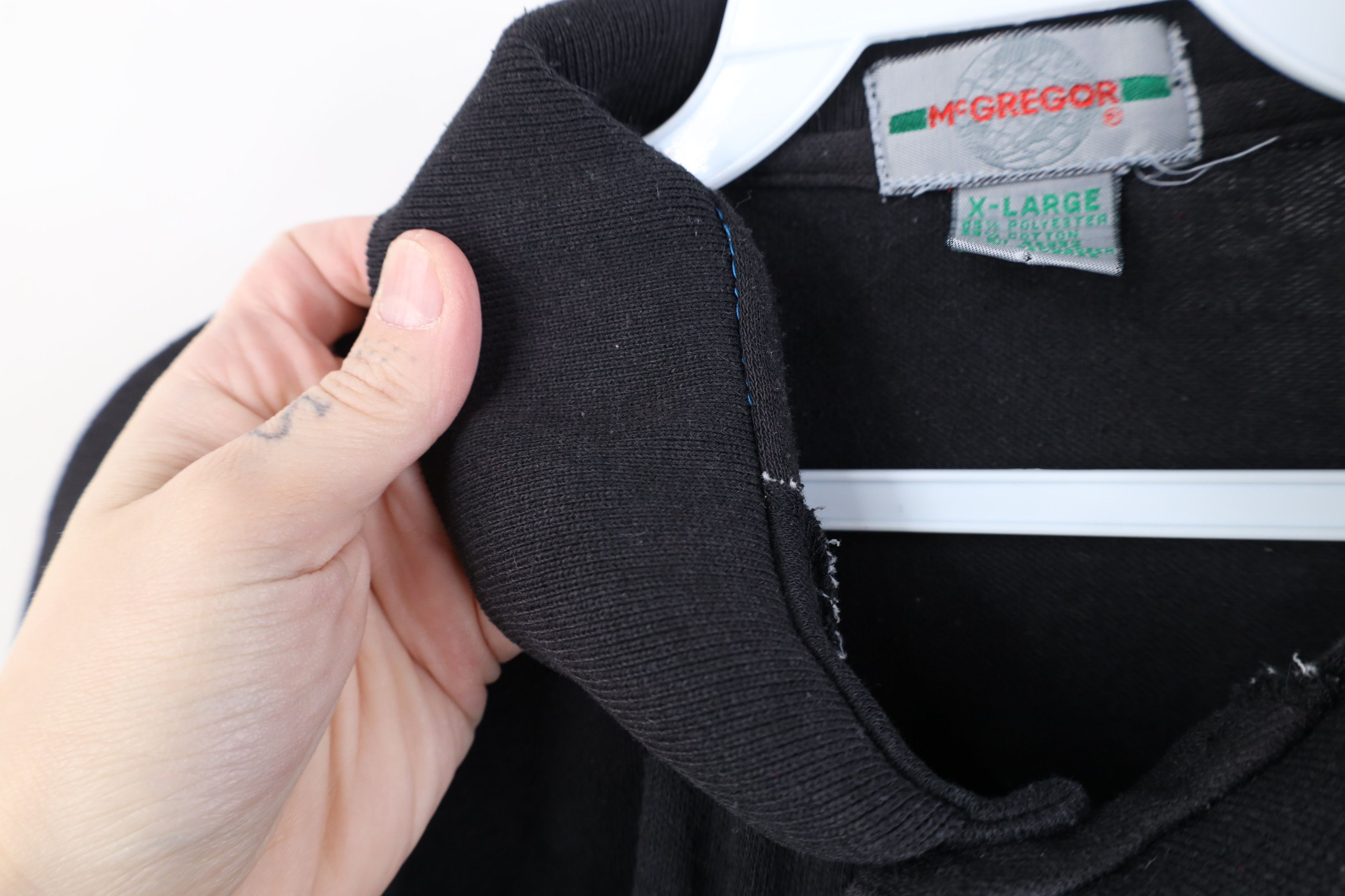 Vintage Vintage 70s Streetwear Cotton Knit Golf Polo Shirt Black Size US XL / EU 56 / 4 - 6 Thumbnail