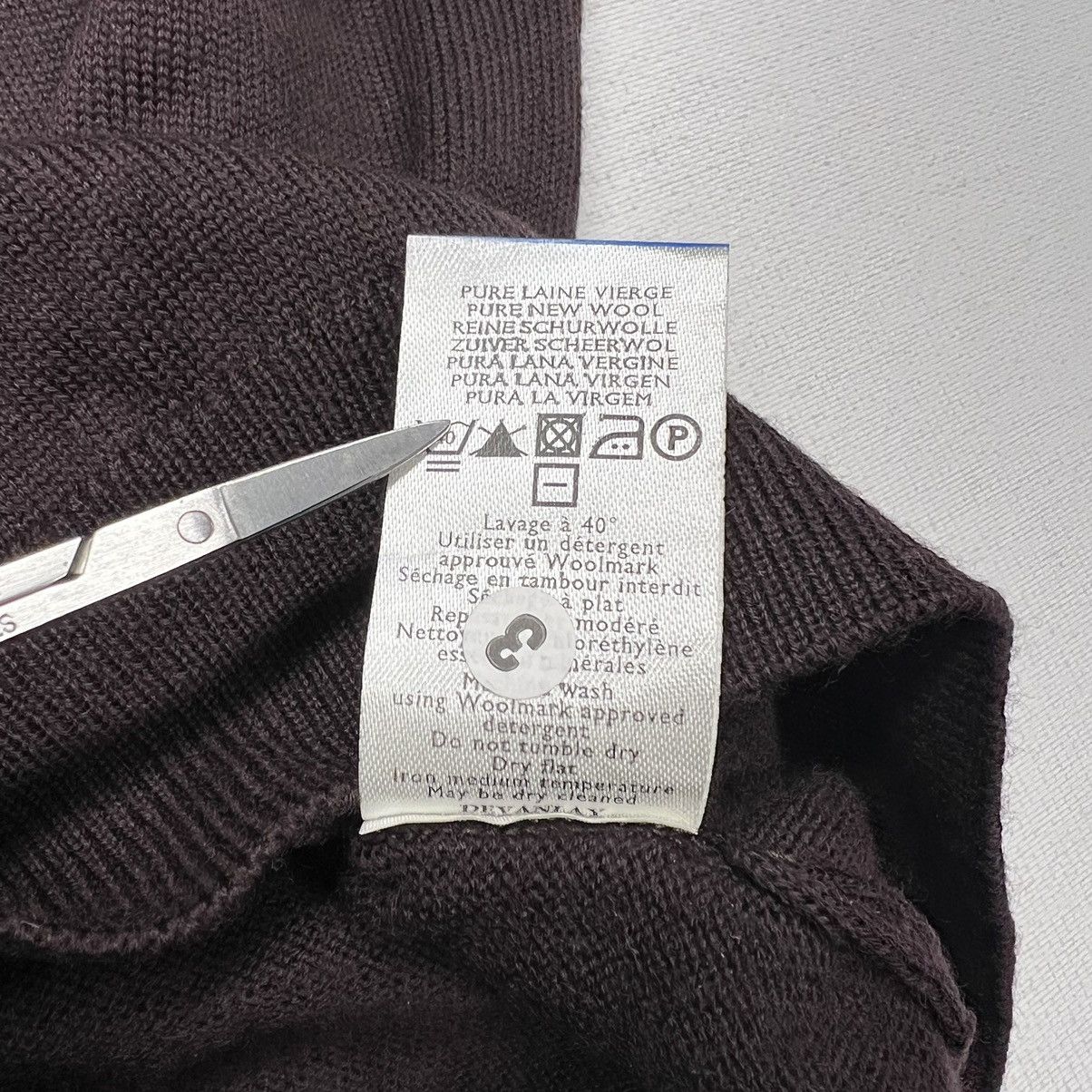 Lacoste Lacoste Sweater Brown Wool V-Neck Sweater Laine Vierge Size US M / EU 48-50 / 2 - 9 Thumbnail