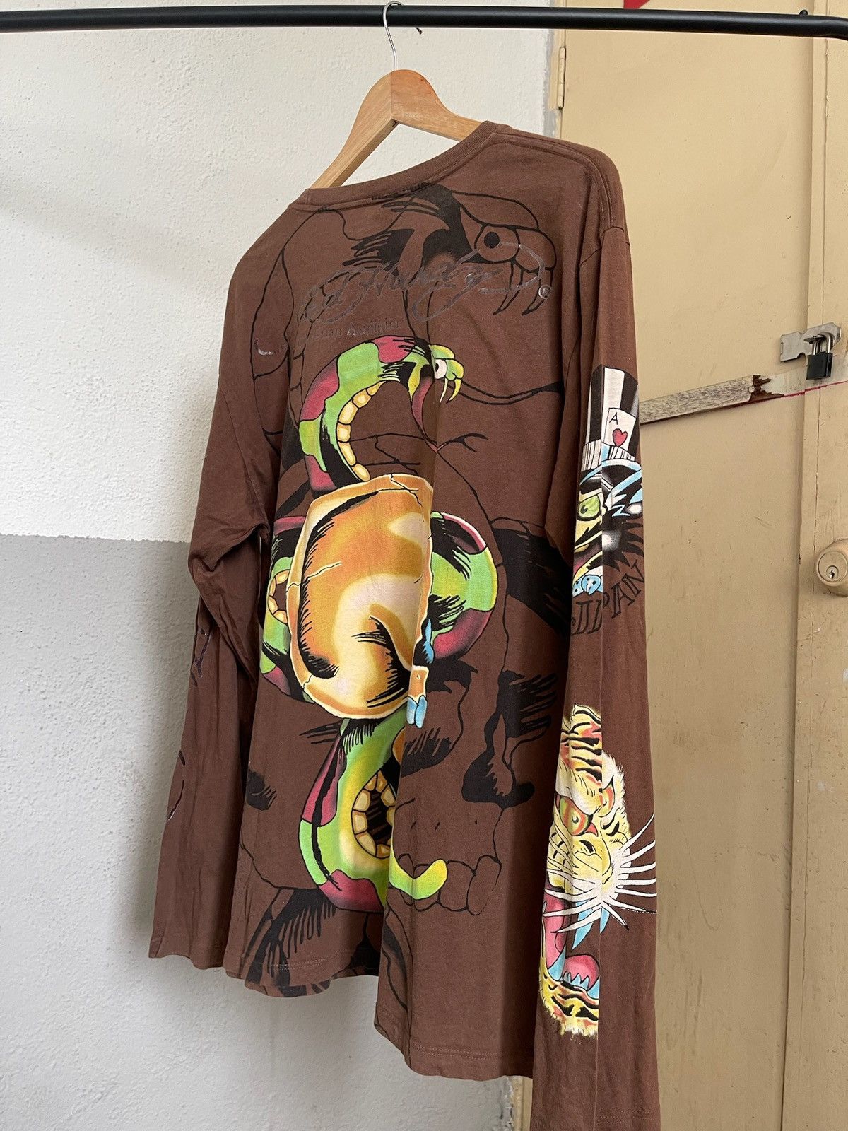 Ed Hardy × Japanese Brand Ed Hardy Longsleeve Tshirt Size US XL / EU 56 / 4 - 5 Thumbnail