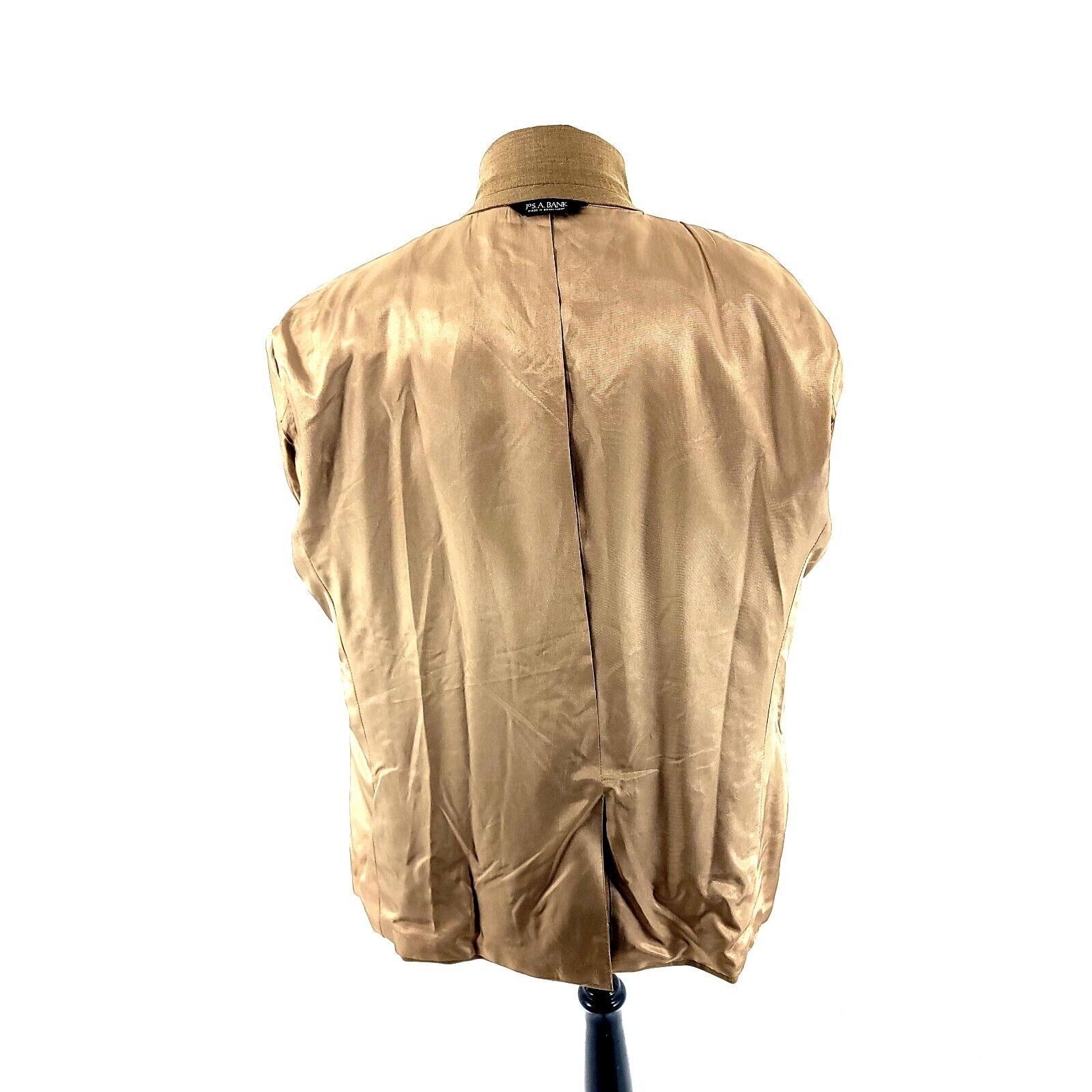 Jos. A. Bank DAMAGED Jos A Bank Wool 2 Button Blazer 46L Light Brown Bask Size 46L - 11 Thumbnail
