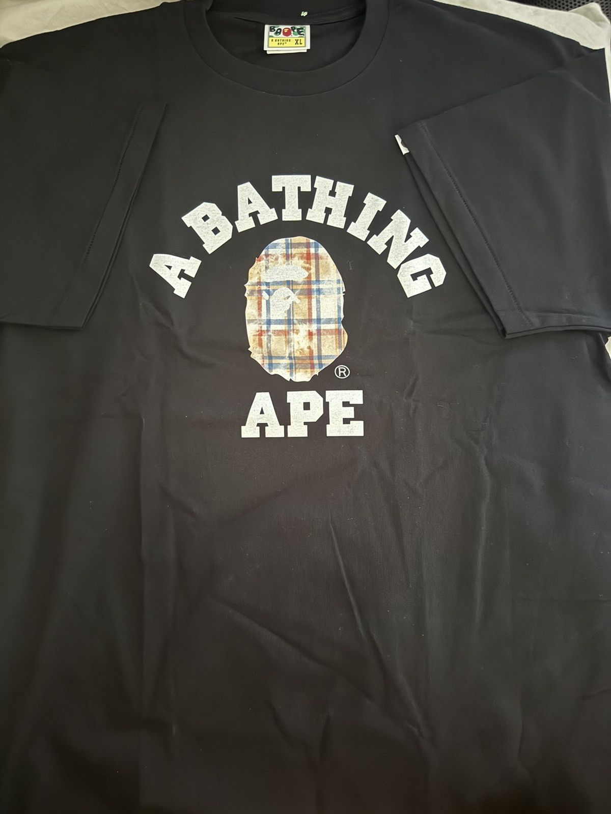 BAPE Check College Tee 'Black