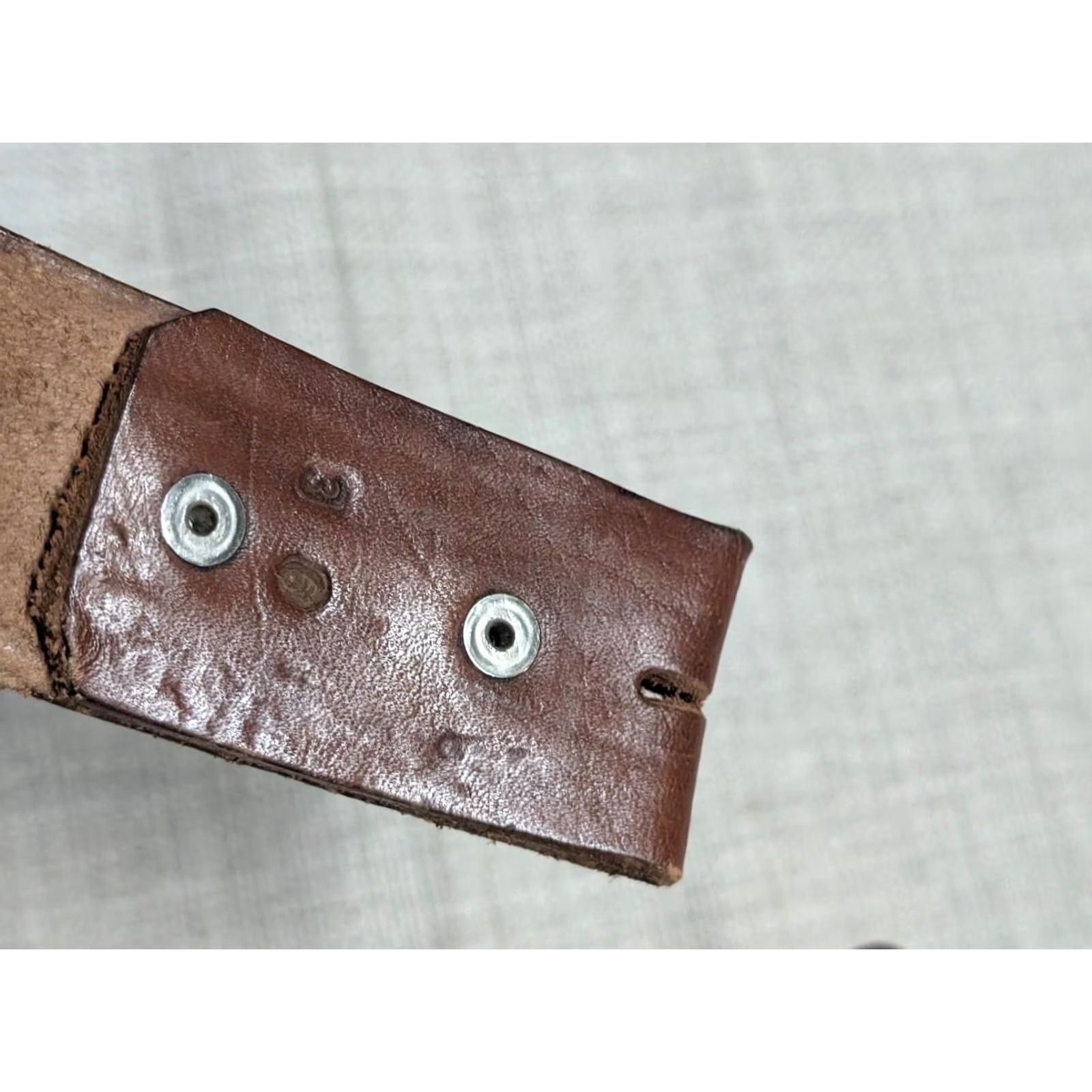 Vintage VINTAGE handcrafted western belt 34 brown leather cowhide full grain weave belt Mens Size 34 - 5 Thumbnail