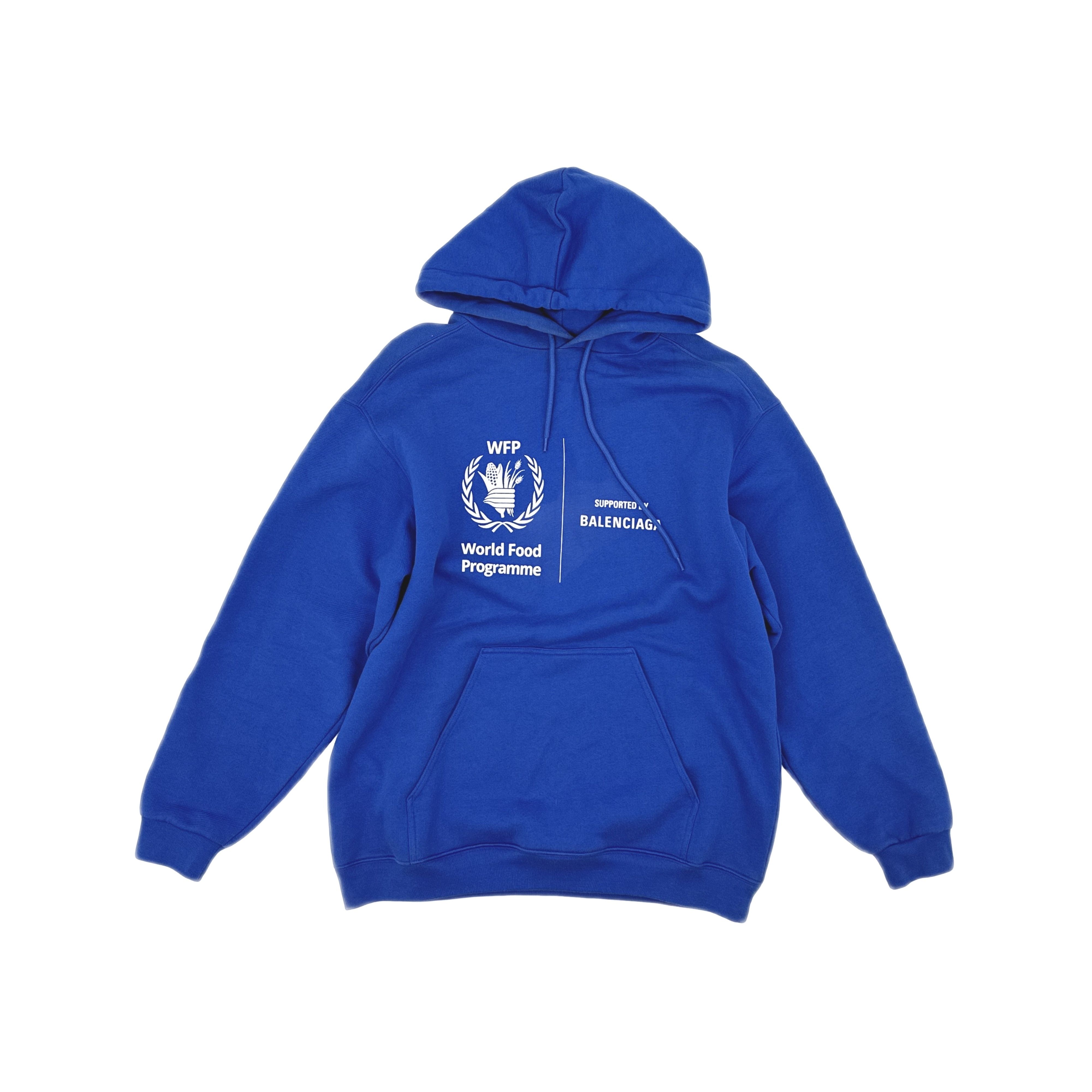Balenciaga Balenciaga Bonjour Logo Print Back Hoodie Navy | Grailed