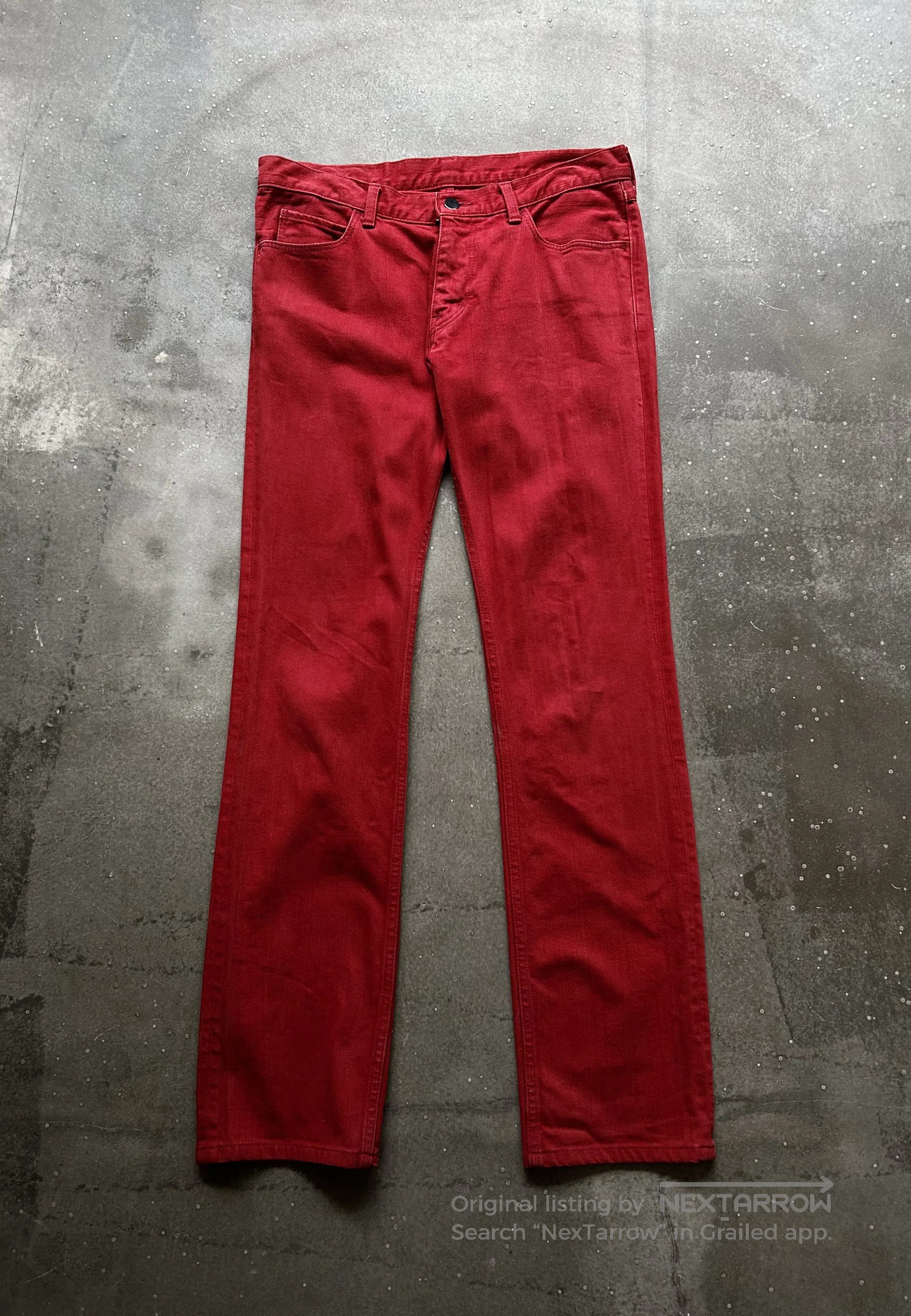 Number (N)ine Number Nine SS05 'Nightcrawler' Red denim | Grailed