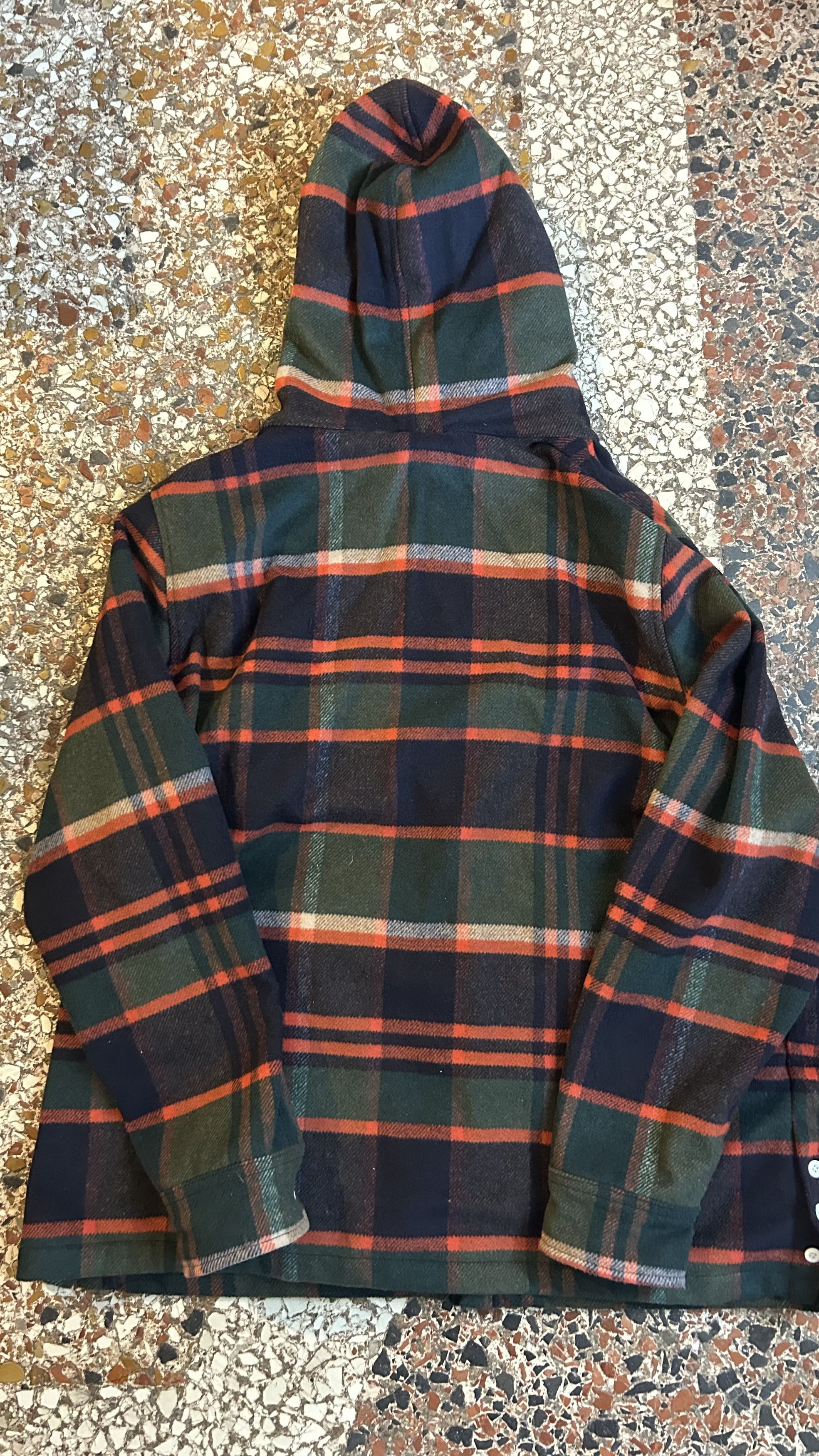 Kith Kith Plaid Hooded Ginza Shirt - Brown/Orange Plaid Size US XXL / EU 58 / 5 - 2 Thumbnail