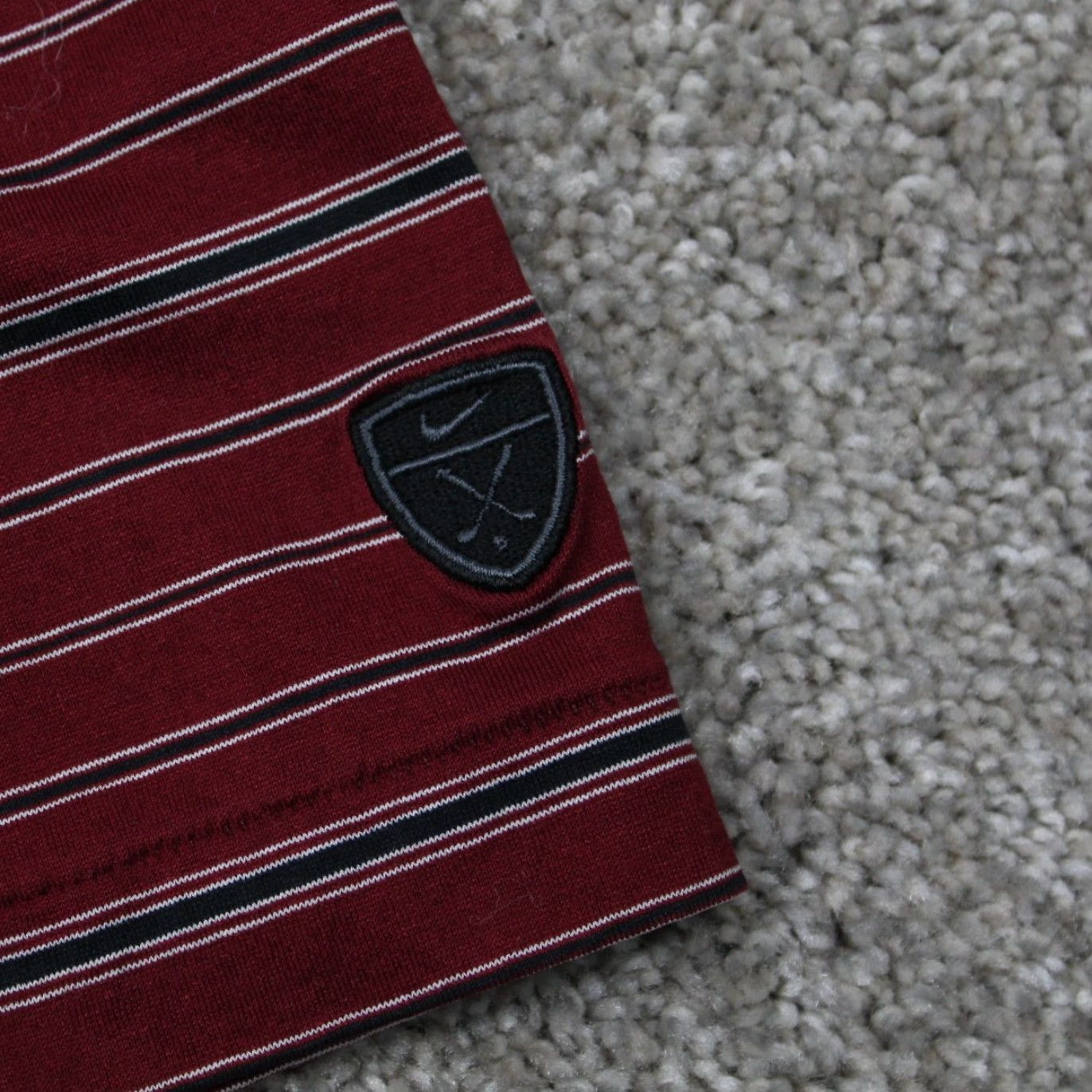 Nike Nike Tiger Woods Polo Shirt Men Large Red/Black Striped S/S Cotton Pullover Size US L / EU 52-54 / 3 - 5 Thumbnail