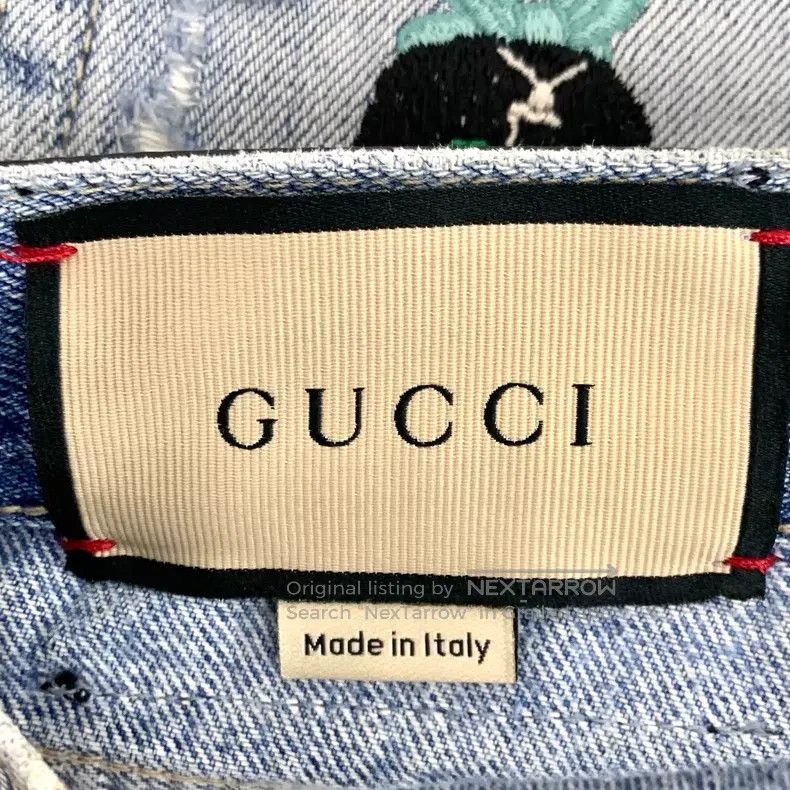 Gucci Gucci Light blue washed destruction design cotton casual d Size 23" - 6 Thumbnail
