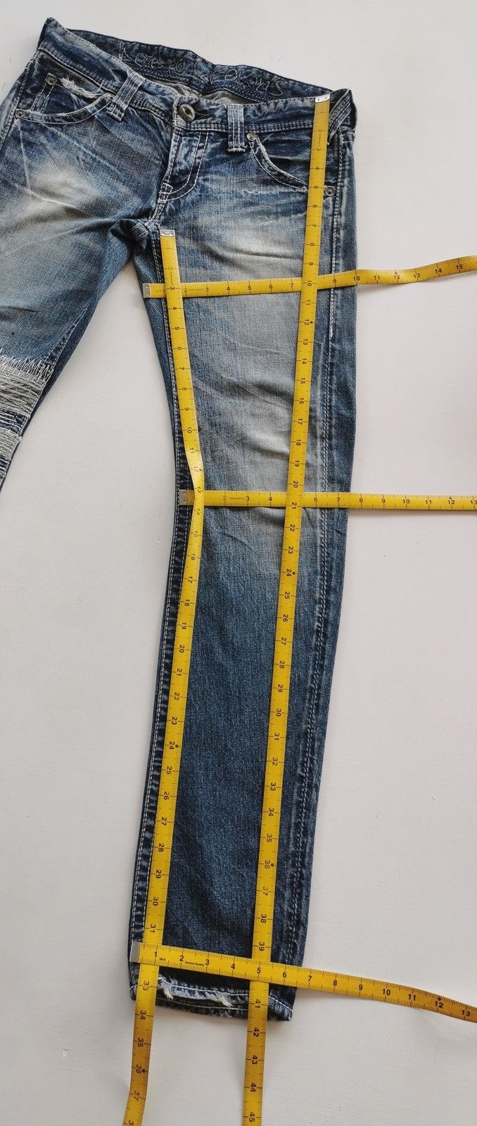 Japanese Brand Rodeo Crowns Japan Zig Zag Patch Jeans Size US 30 / EU 46 - 11 Thumbnail