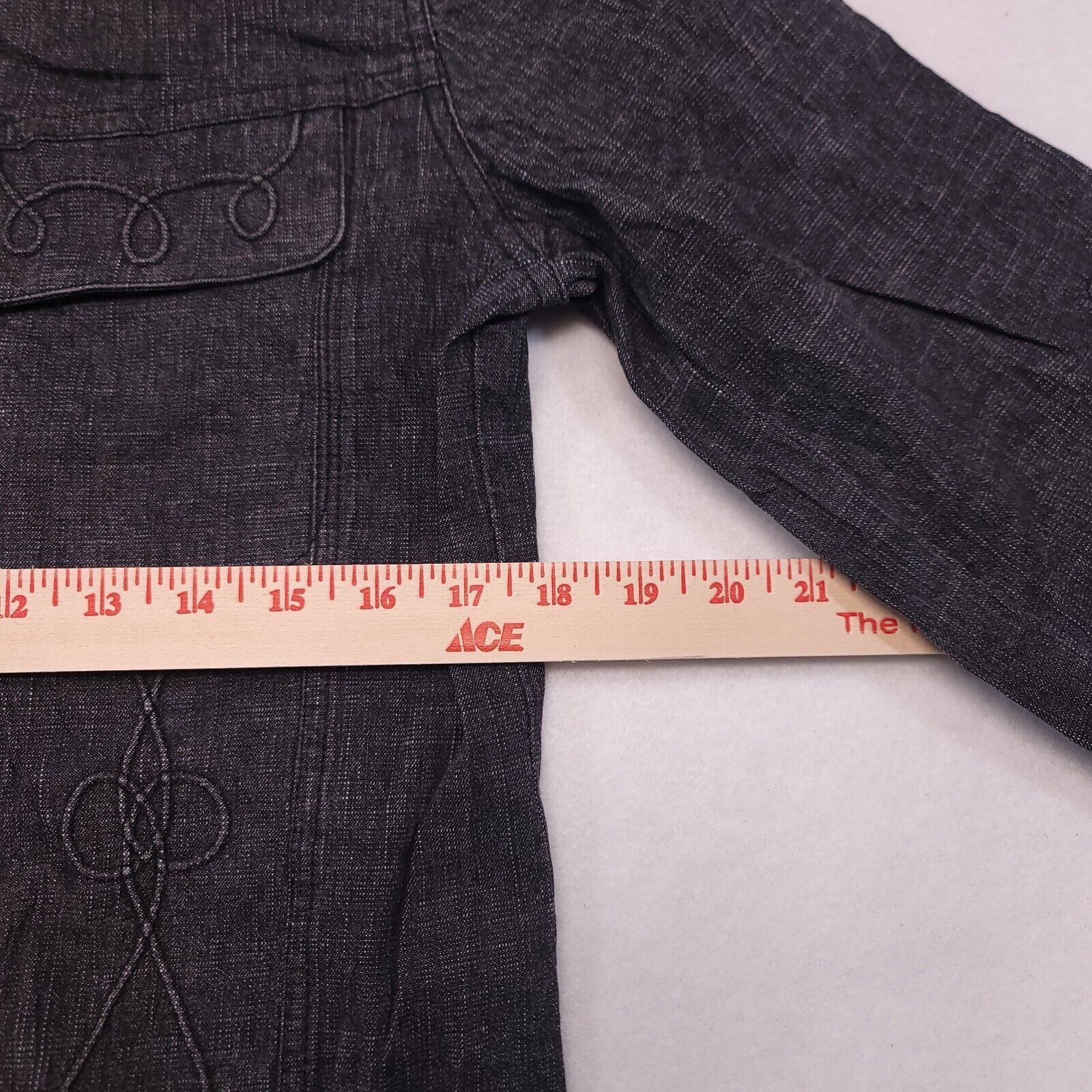 Chicos Chicos Design Button Up Denim Shirt Womens Size 0 Black Size XS / US 0-2 / IT 36-38 - 8 Thumbnail