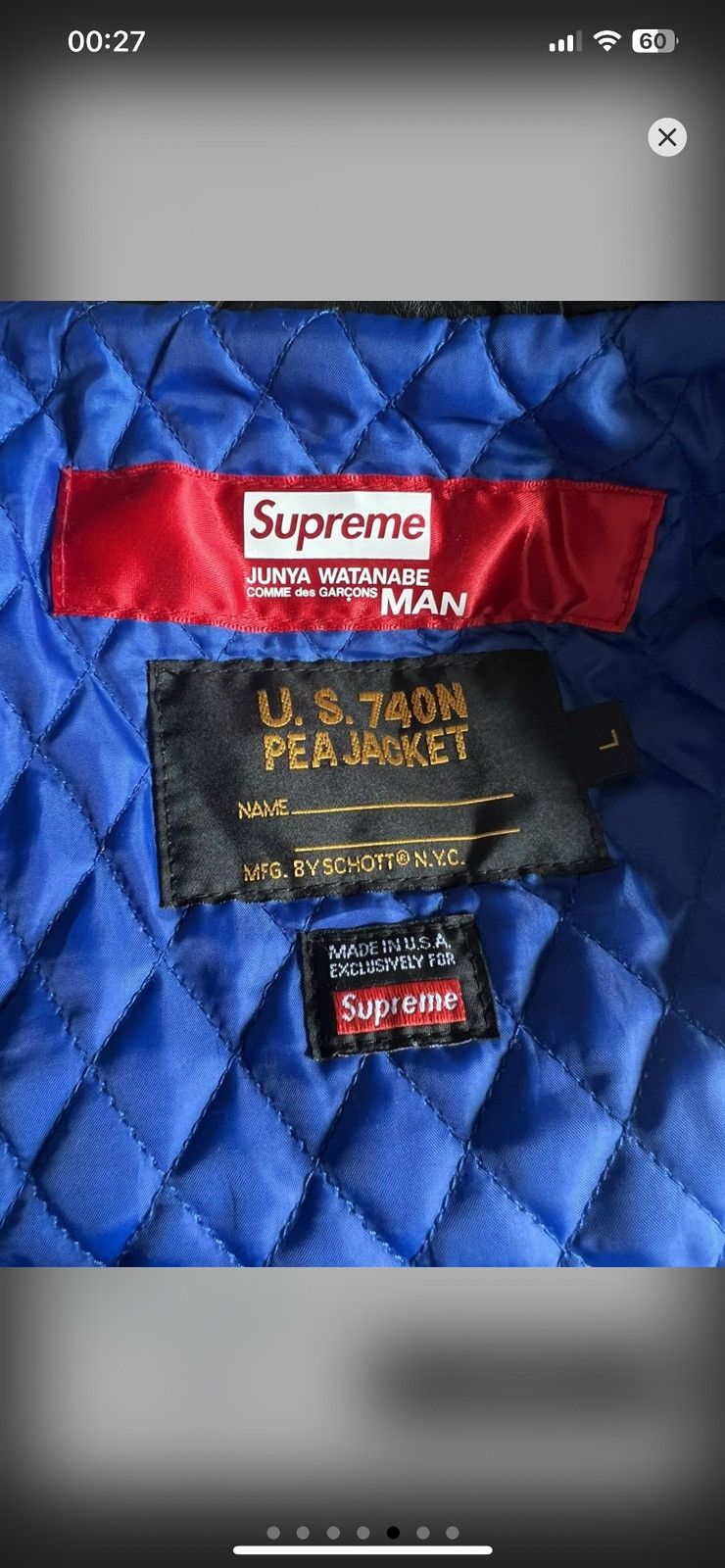 Junya Watanabe × Schott × Supreme Supreme x Schott x JUNYA WATANABE Leather Trench Coat Size US L / EU 52-54 / 3 - 4 Thumbnail