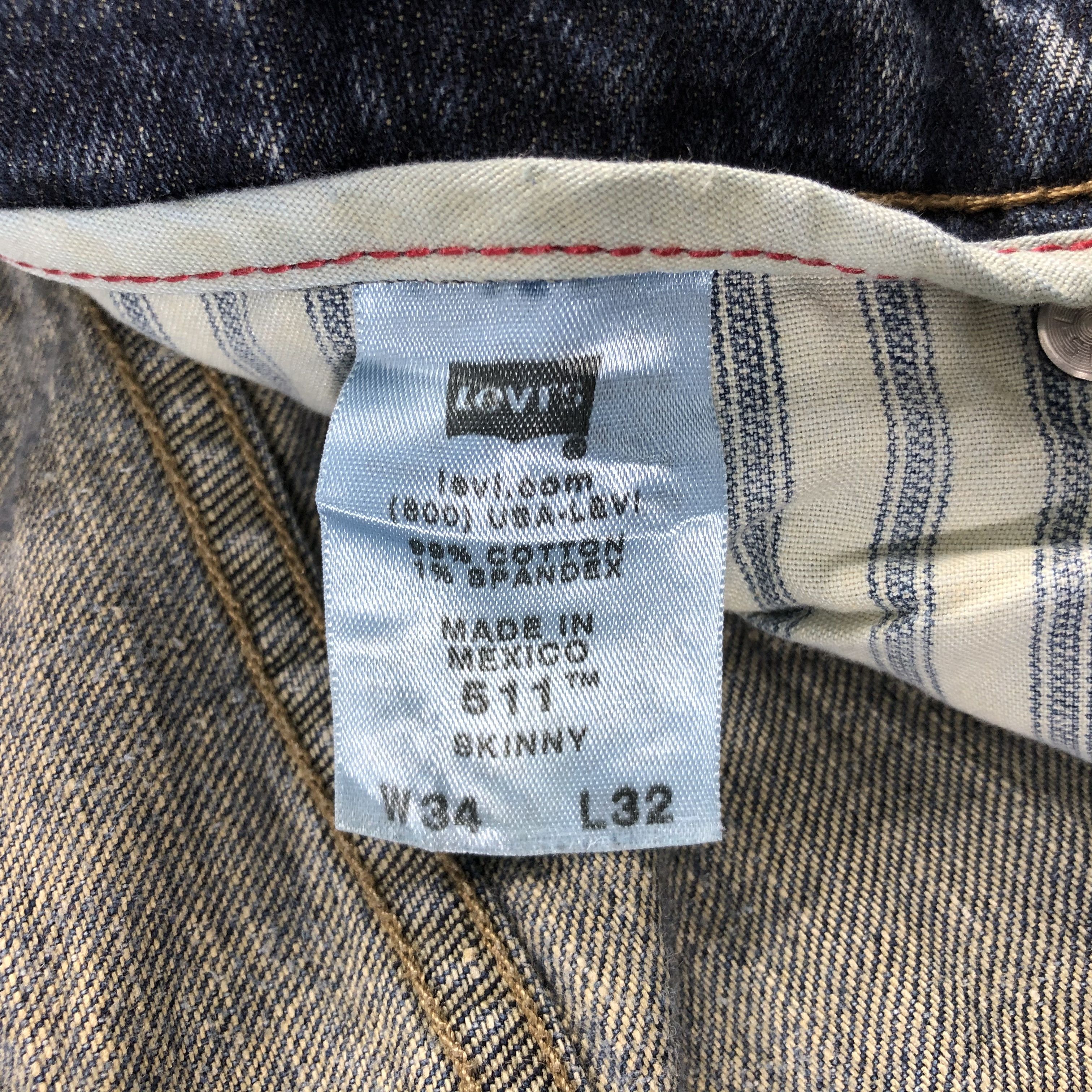 Levi's Vintage Levis 511 Jeans Distress Denim KJ989 Size US 34 / EU 50 - 13 Thumbnail