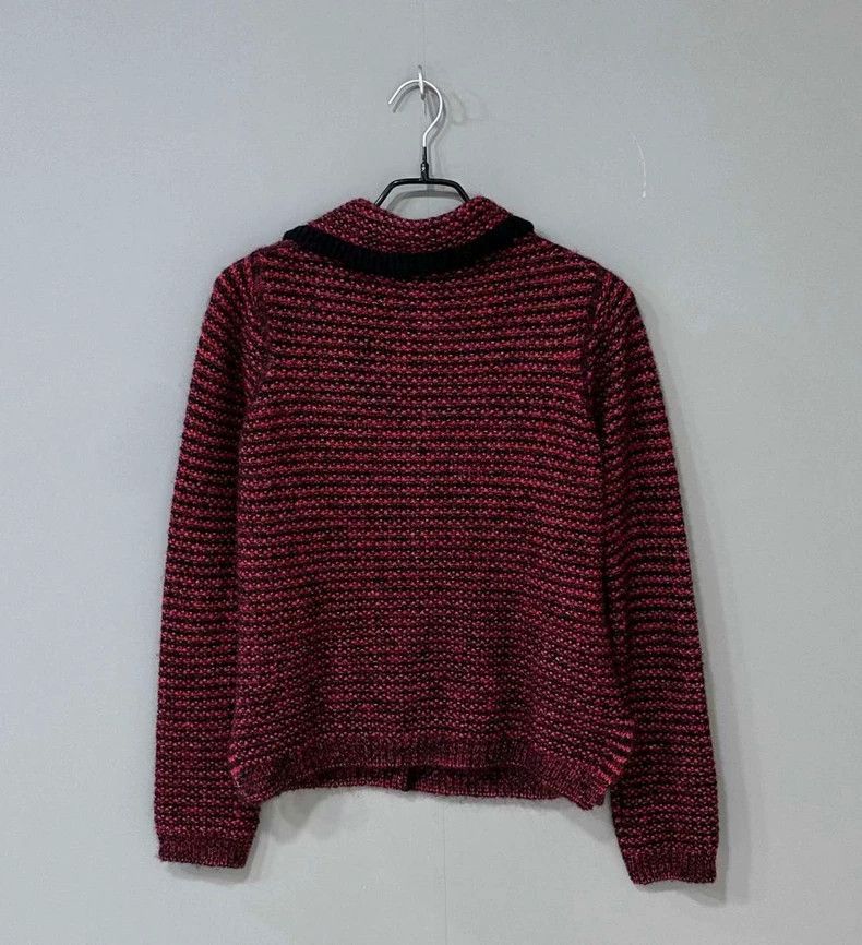 Prada Prada Black and red tweed knitted cardigan jacket 2504-Next Size XS / US 0-2 / IT 36-38 - 3 Thumbnail