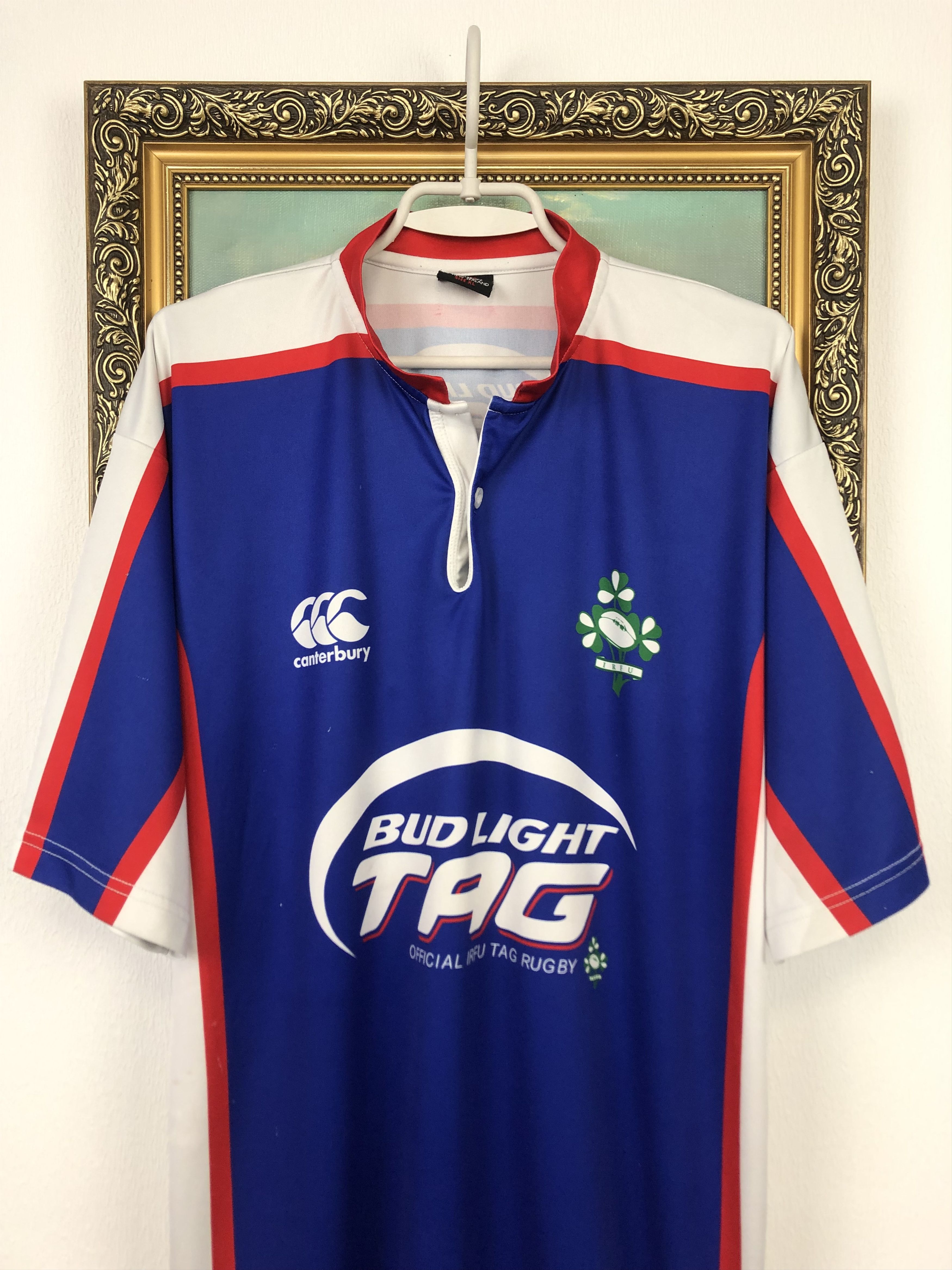 Canterbury of New Zealand Canterbury Ireland Player Issue Rugby Jersey Rare Shirt Size US XL / EU 56 / 4 - 2 Thumbnail