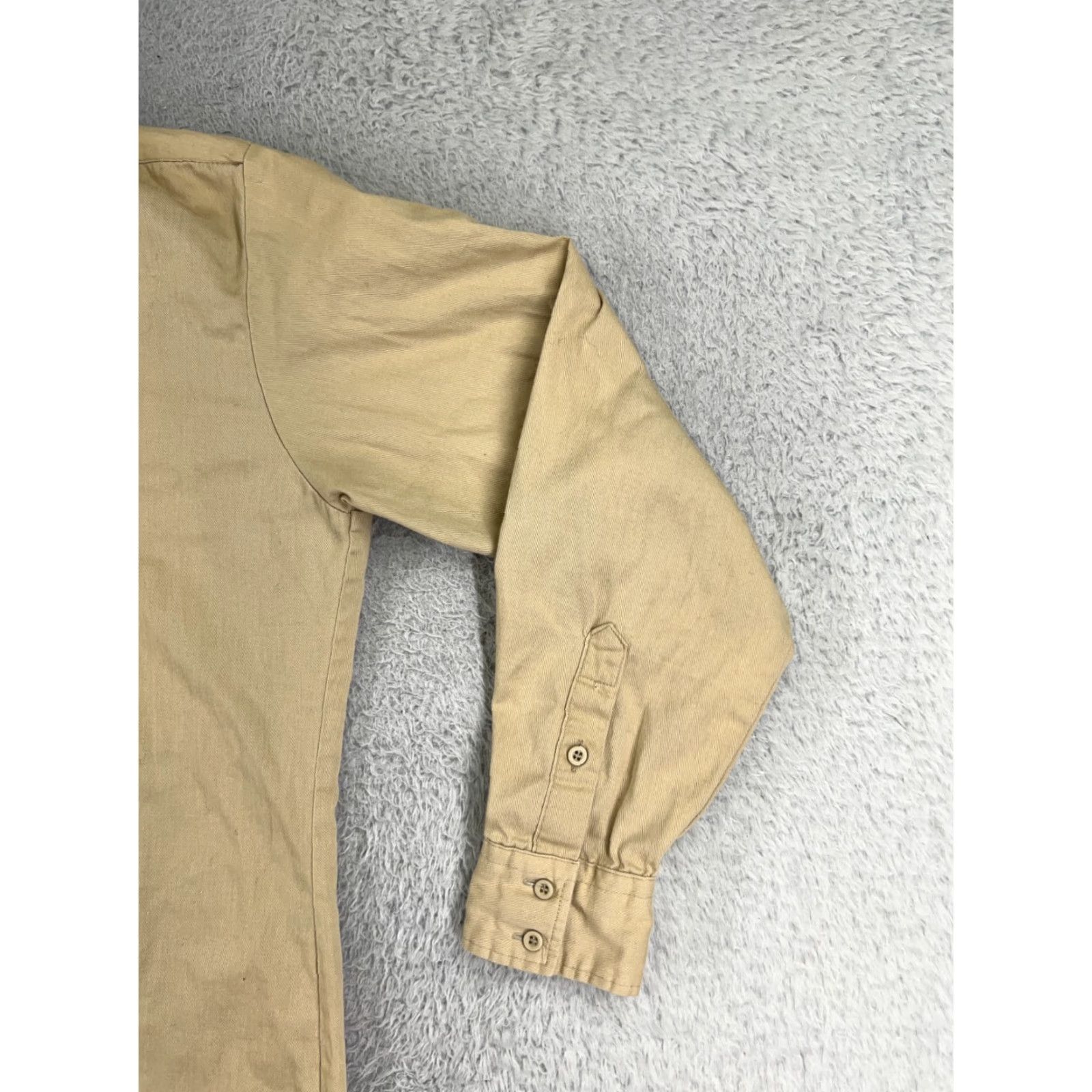 Roper VINTAGE Roper Shirt Mens L Beige Twill USA Button-Up Long Sleeve Size US L / EU 52-54 / 3 - 5 Thumbnail
