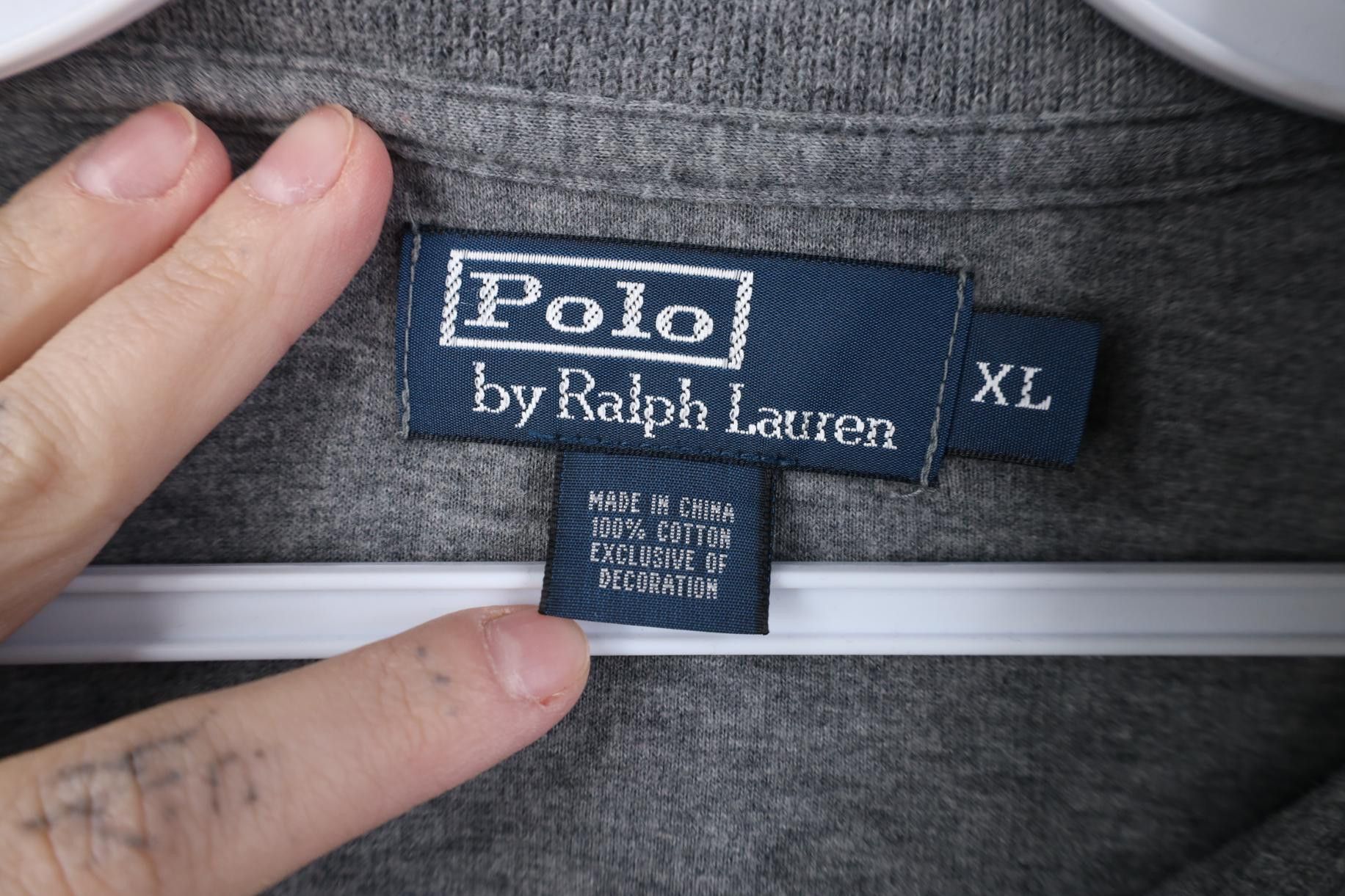 Polo Ralph Lauren Vintage 90s Ralph Lauren Knit 1/4 Zip Pullover Sweater Gray Size US XL / EU 56 / 4 - 6 Thumbnail