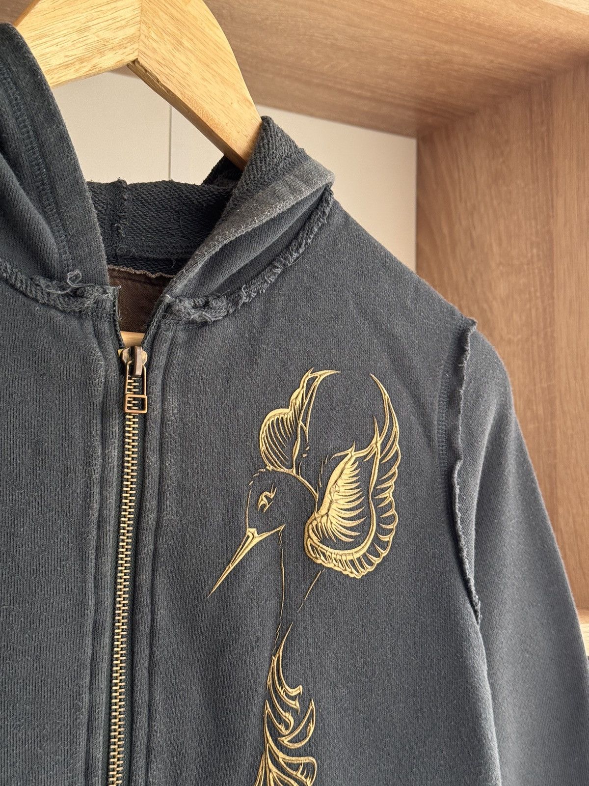 Vintage Vintage Ed Hardy by Christian Audigier Style W’ Bird Hoodie Size S / US 4 / IT 40 - 3 Thumbnail