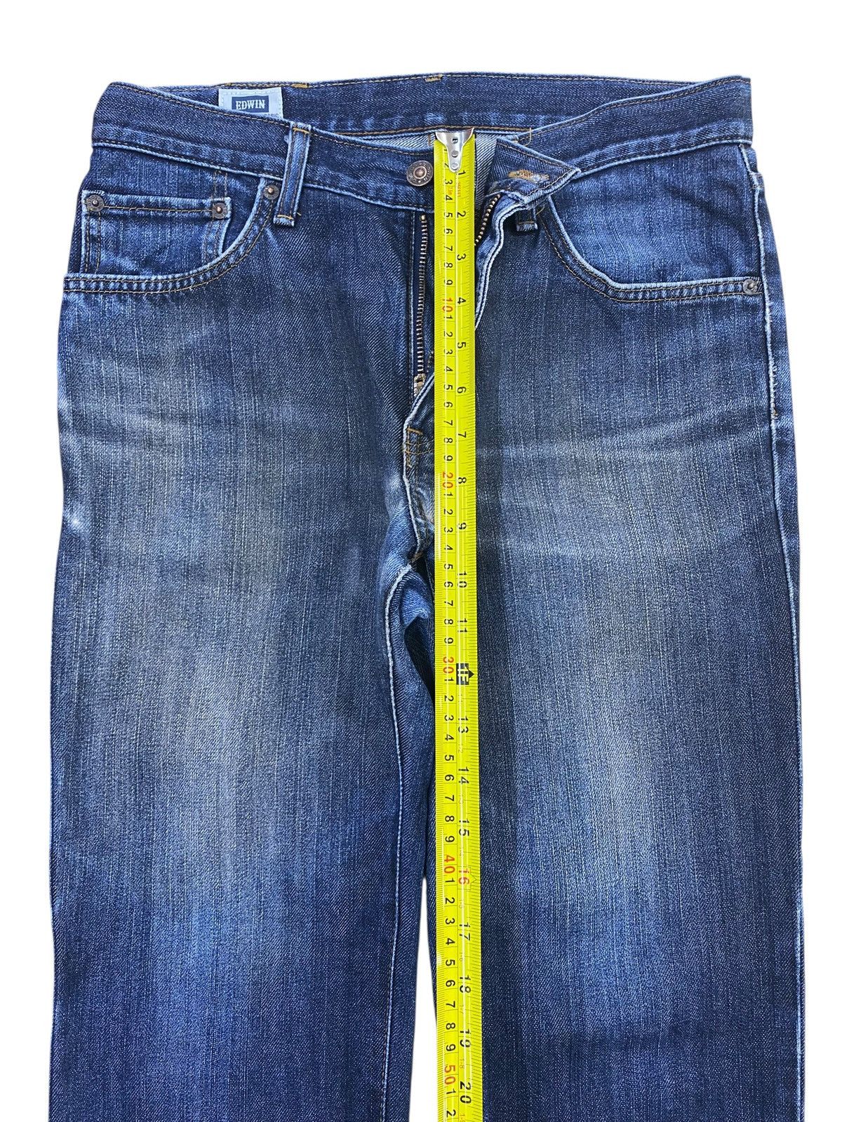 Edwin Edwin Whiskers Dark Blue Wash Style Loose Jeans Size US 30 / EU 46 - 6 Thumbnail