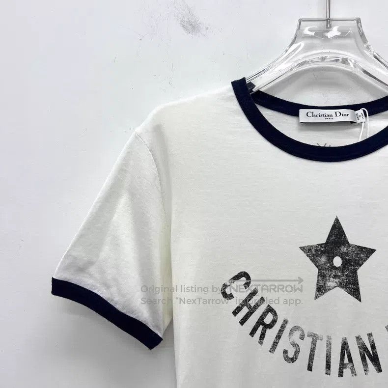 Dior Dior 25 white five-pointed star letter print cotton round- Size XS / US 0-2 / IT 36-38 - 3 Thumbnail