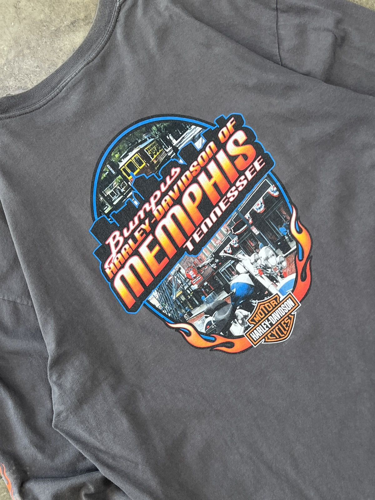 Harley Davidson Vintagen 2000s Harley Davidson Memphis Pinup Girl Flame XL Size US XL / EU 56 / 4 - 4 Thumbnail