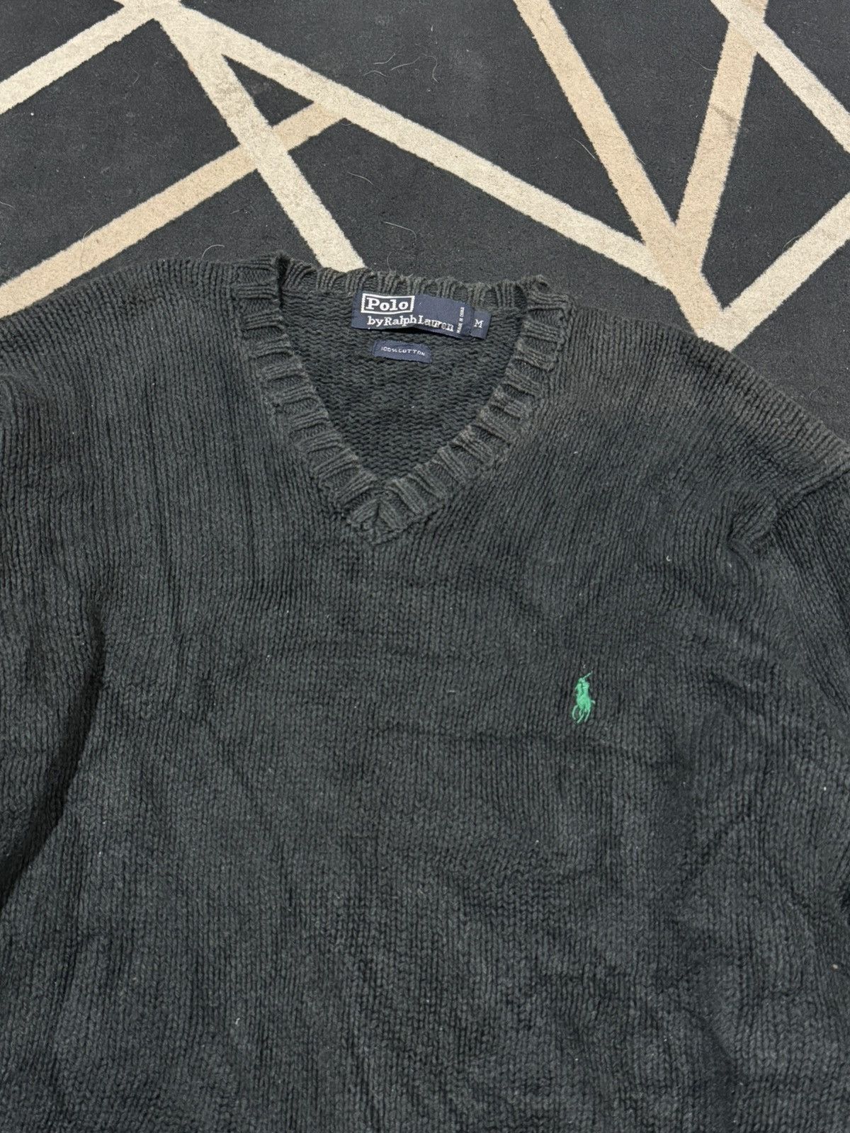 Polo Ralph Lauren Vintage Polo Ralph Lauren Knit Wool Sweater Balck Washed Size US M / EU 48-50 / 2 - 3 Thumbnail