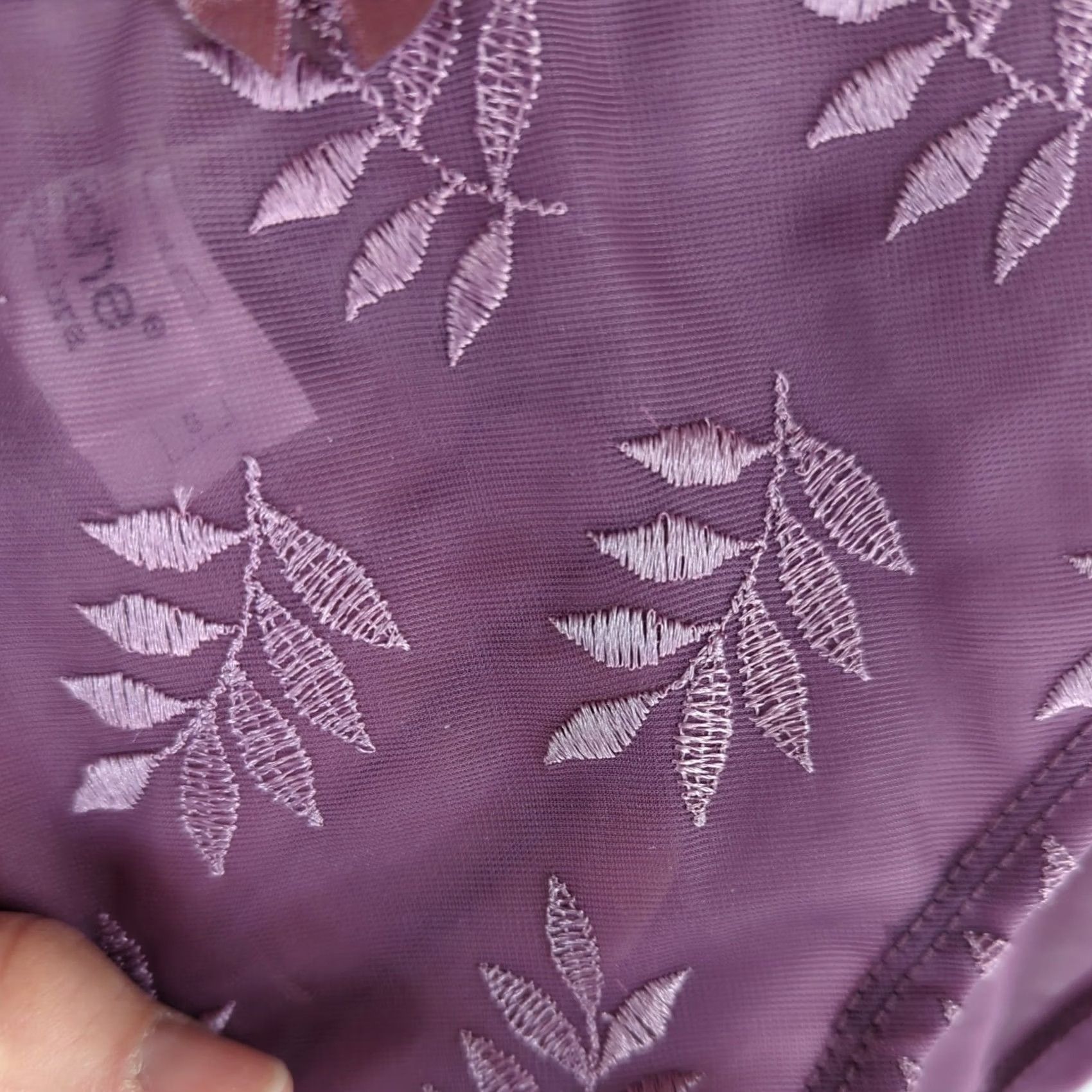 Vintage Panache Tango ll DP Panties Leaf Floral Lace US size S Purple S Size 28" / US 6 / IT 42 - 2 Thumbnail
