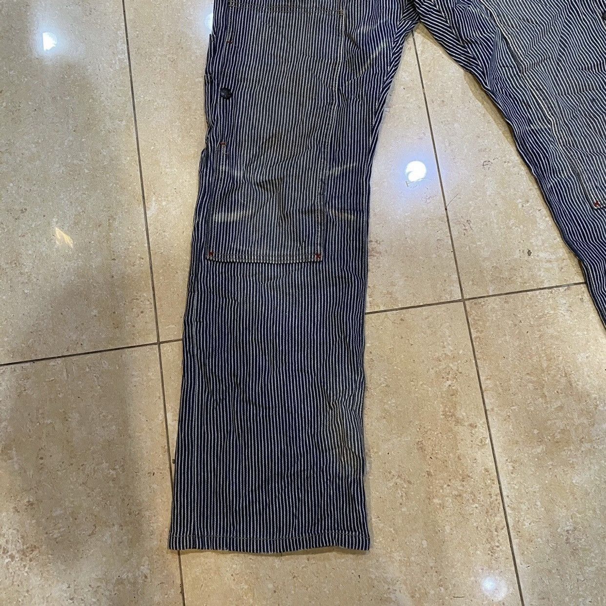 PPFM PPFM Hickory Stripe Double Knee Carpenter Pants - Workwear Size US 32 / EU 48 - 5 Thumbnail