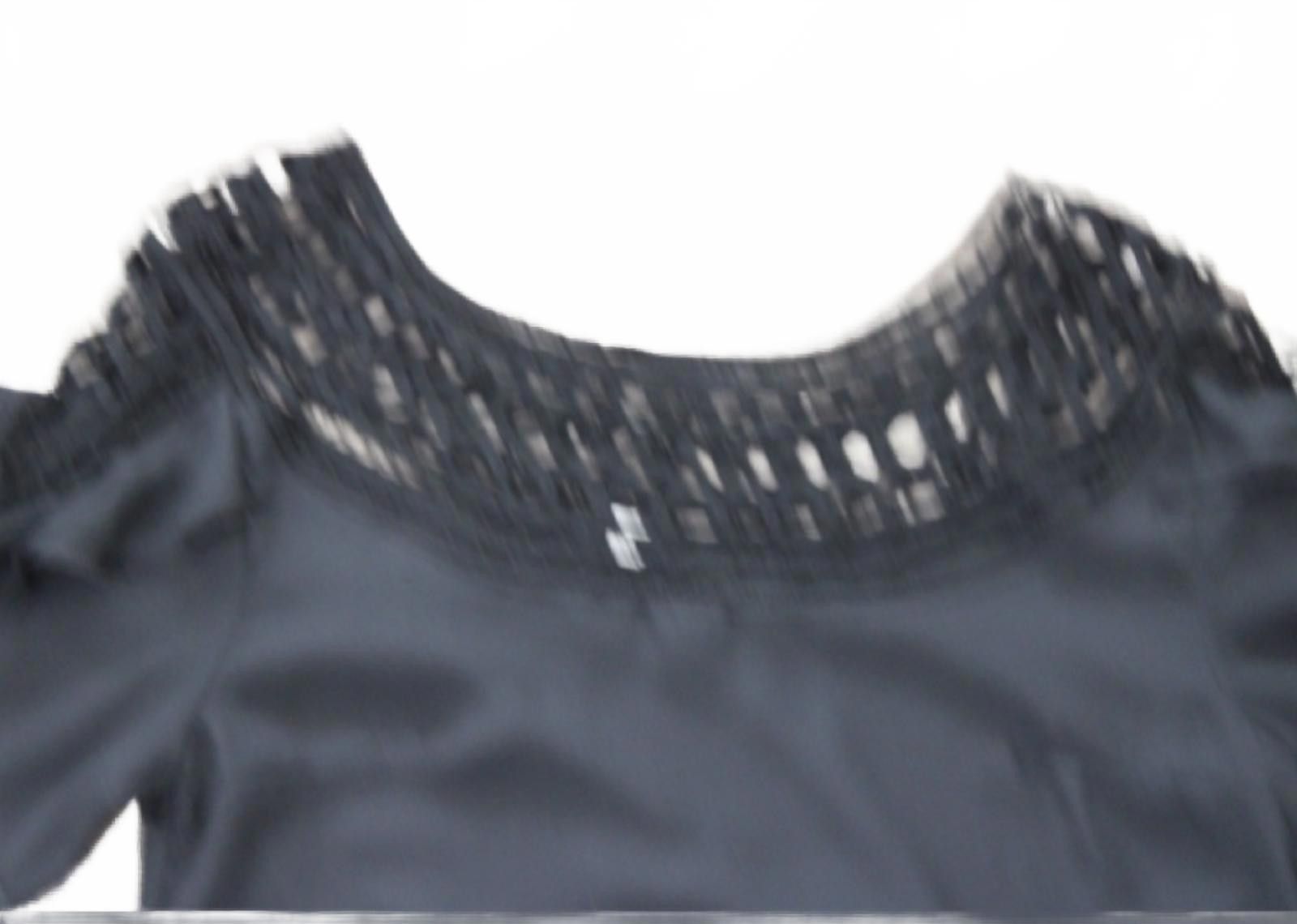 Unknown London Black Cold Shoulder Blouse with Crochet Detail XS Size XS / US 0-2 / IT 36-38 - 3 Thumbnail