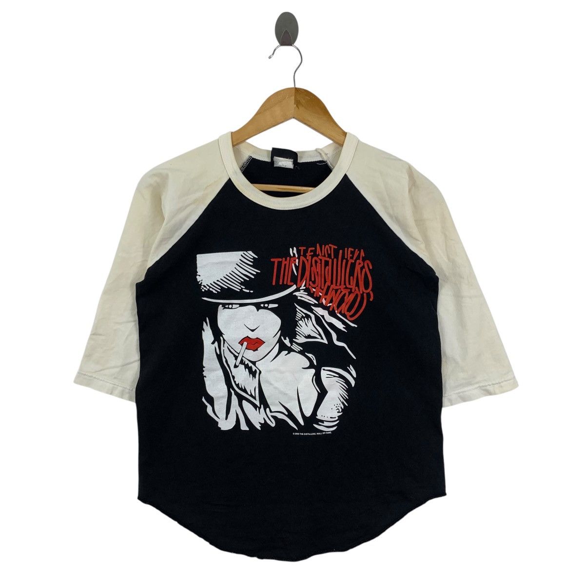 Vintage THE DISTILLERS Punk Rock Band Three Quarter Tshirt